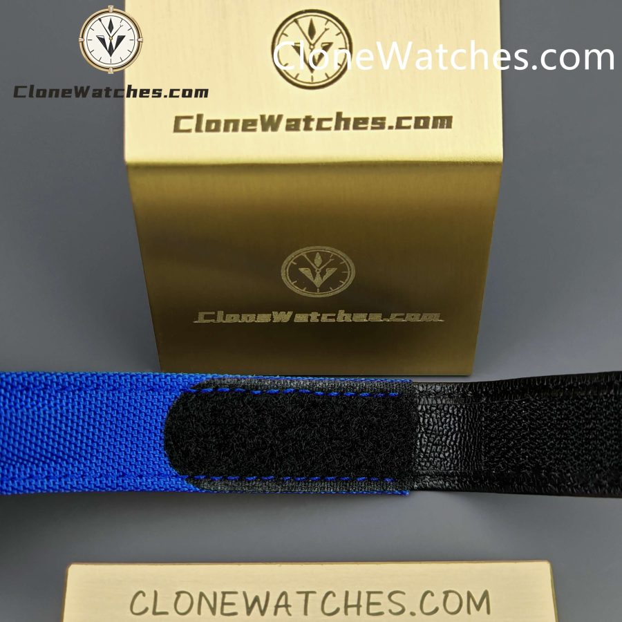 Modified Super Clone Watches 1:1 GET Rolex Daytona Skeleton Dial 4130 Movement Blue Strap