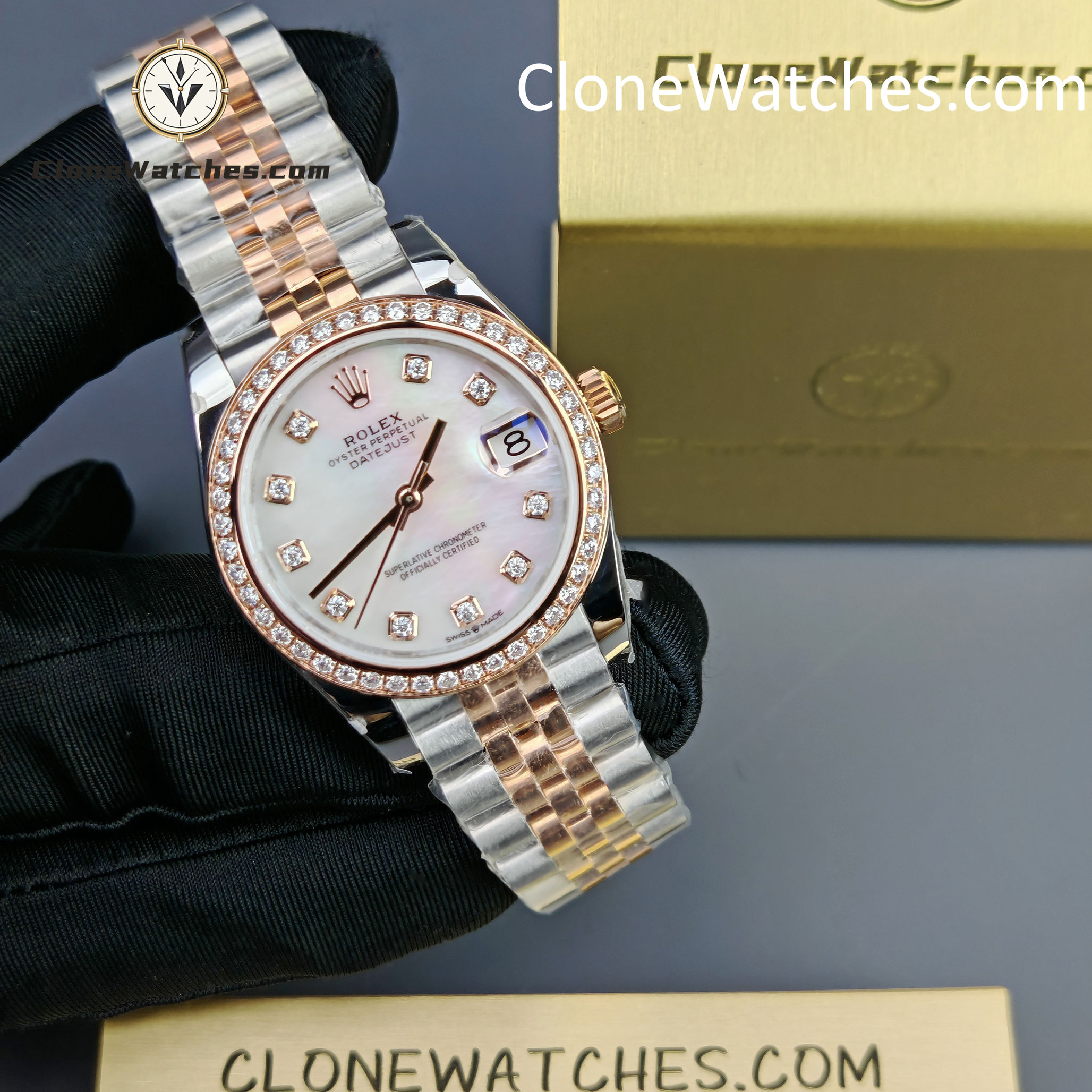 Rolex Super Clone Watches 1:1 DateJust m278381rbr-0026 Jubilee 31MM 2236 Movement
