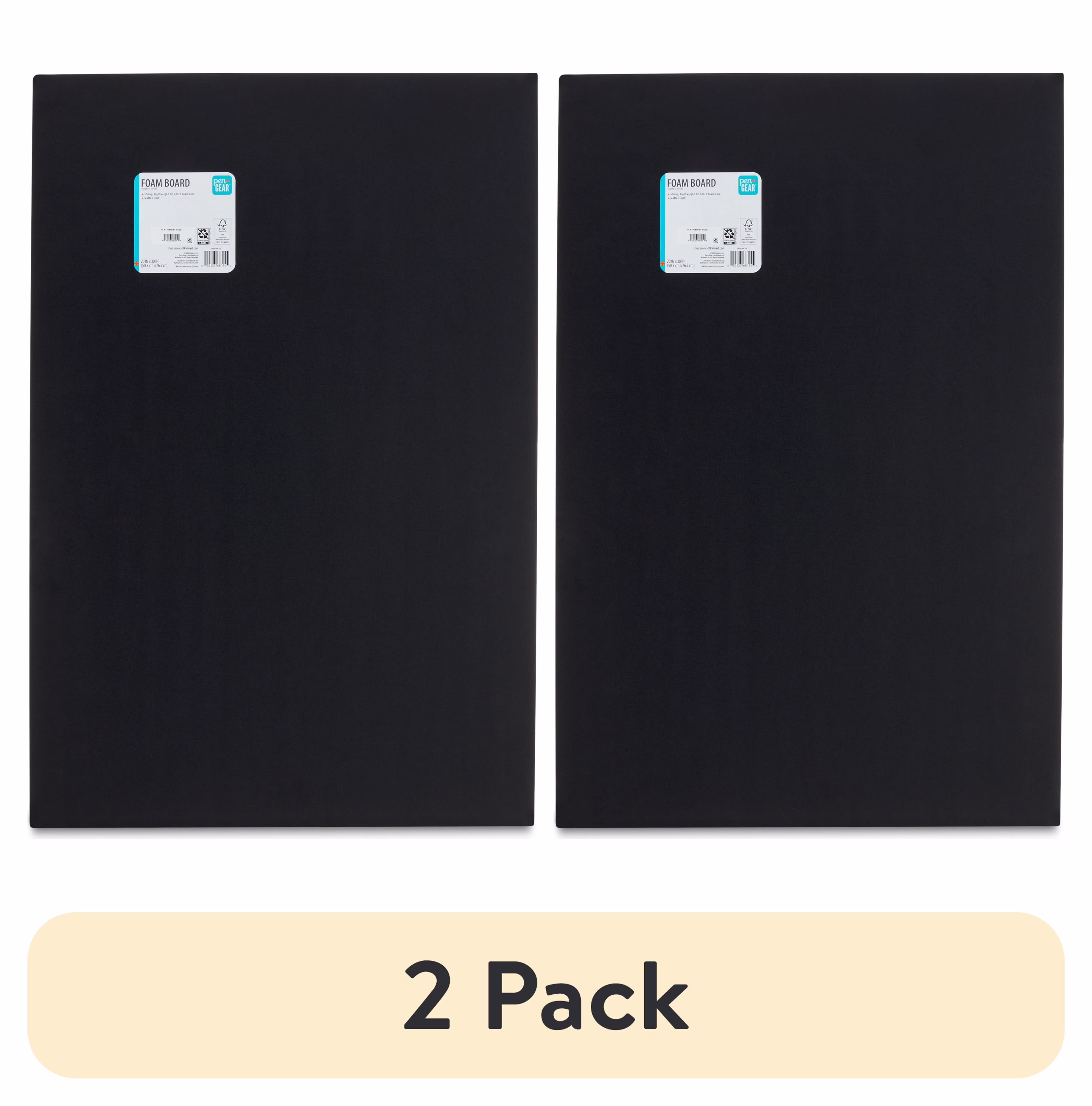Pen+Gear Black Foam Board, 20