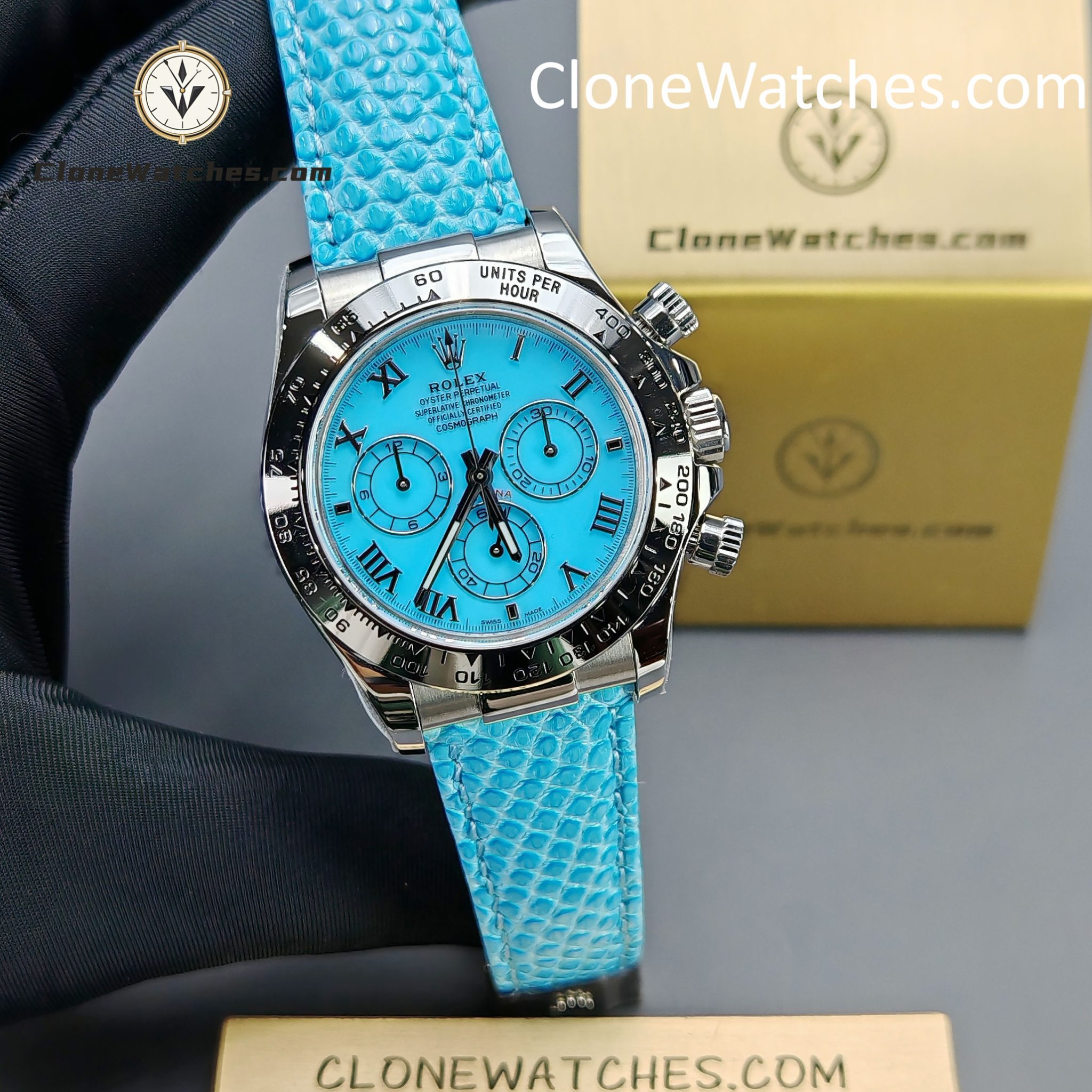 Rolex Super Clone Watches 1:1 Daytona M116519 Beach Blue 4130 Movement
