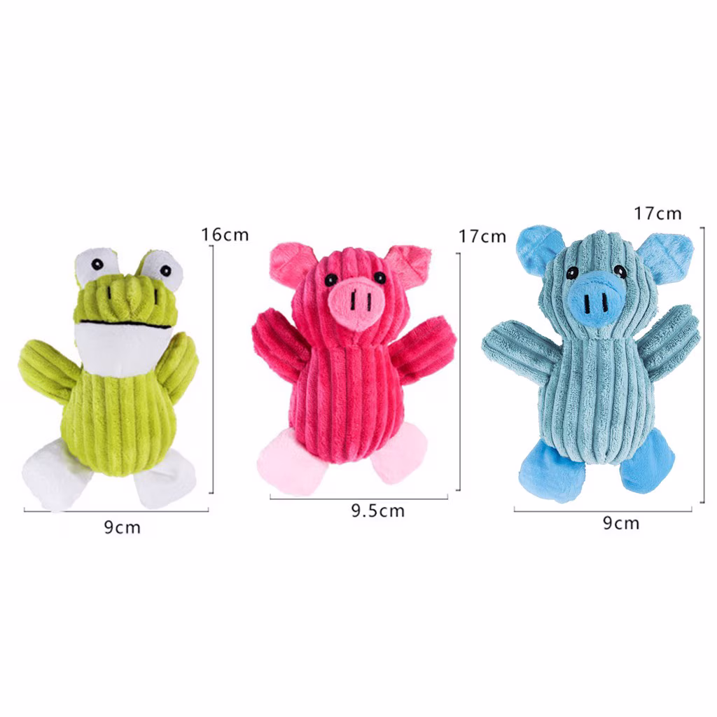Darzheoy Dog Squeak Toys, No Stuffing Plush Dogs Chew Toy for Small Medium Large Breed Chewer Squeaky Pet Supplies Tough Enduring Puppy Teething Chewing Interactive Toy