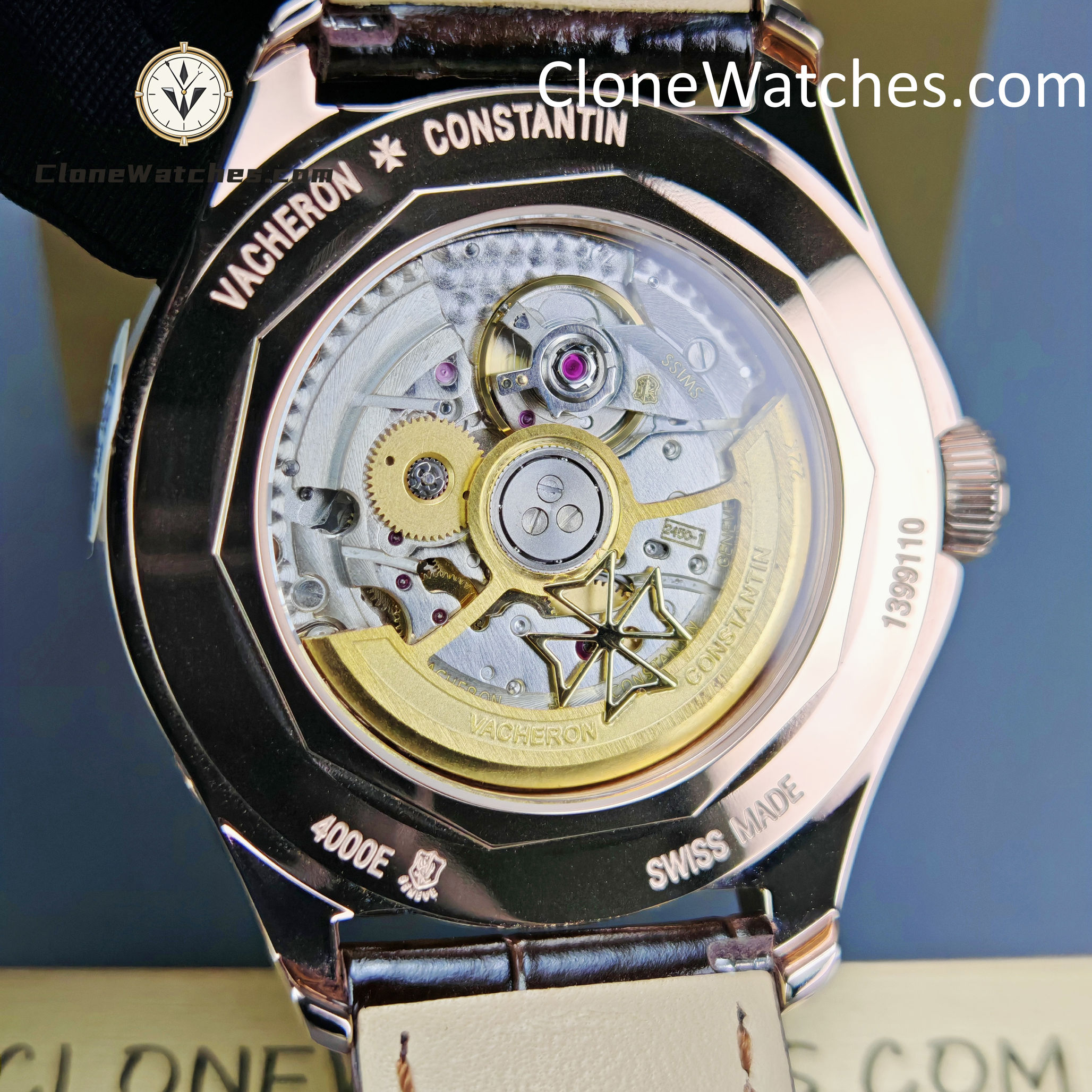 Vacheron Constantin Super Clone Watches 1:1 Fiftysix 4000E/000R-B065 Sepia Brown-Toned Dial