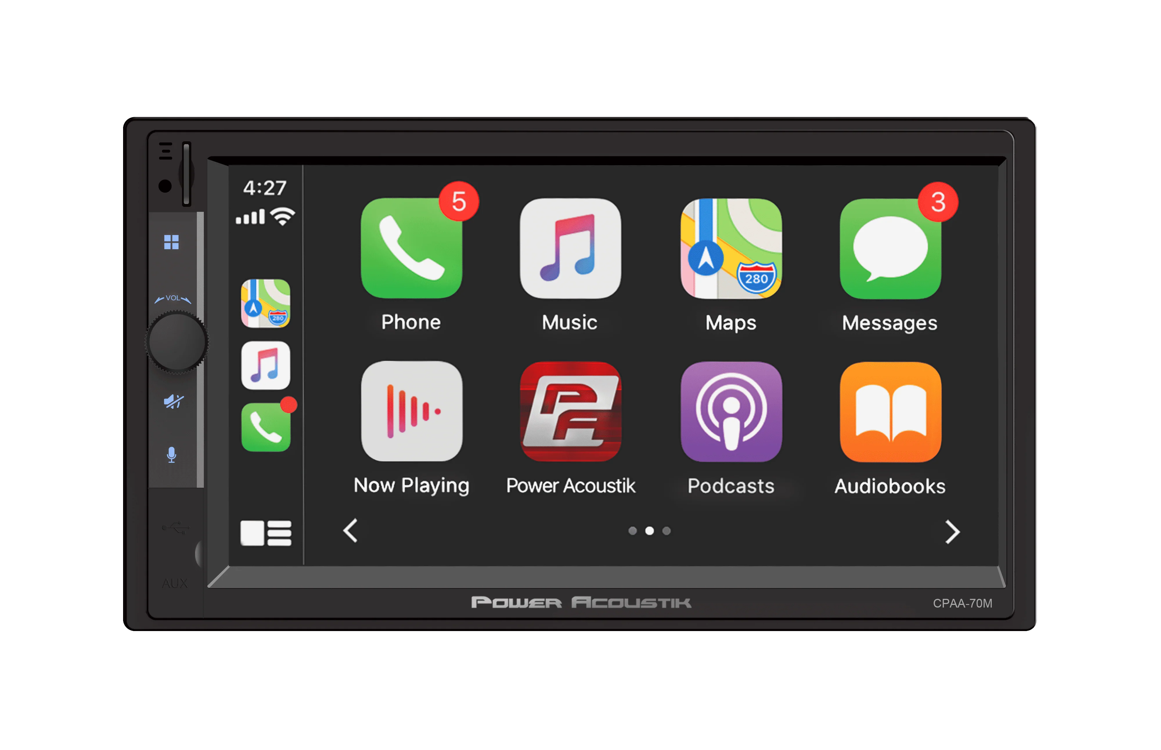 Power Acoustik Car Stereo Combo | Car Play/Android Auto Receiver & (4) 6.5