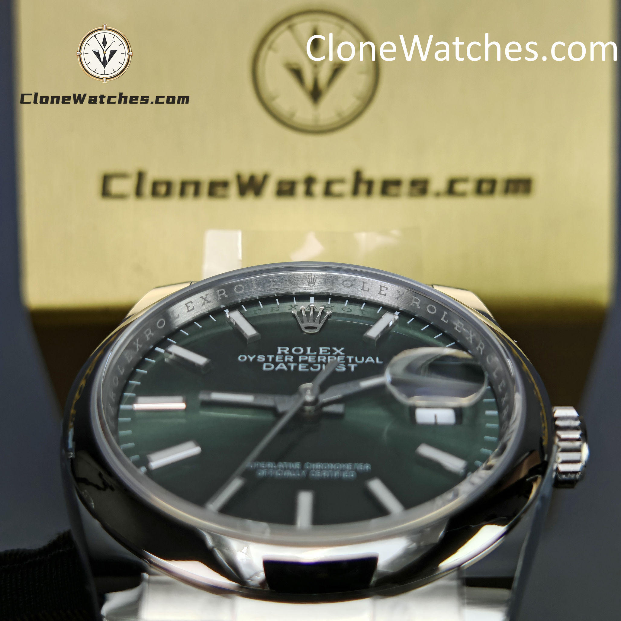 Rolex Super Clone Watches 1:1 DateJust Green Dial m126200-0024 Oyster 36MM 3235 Movement