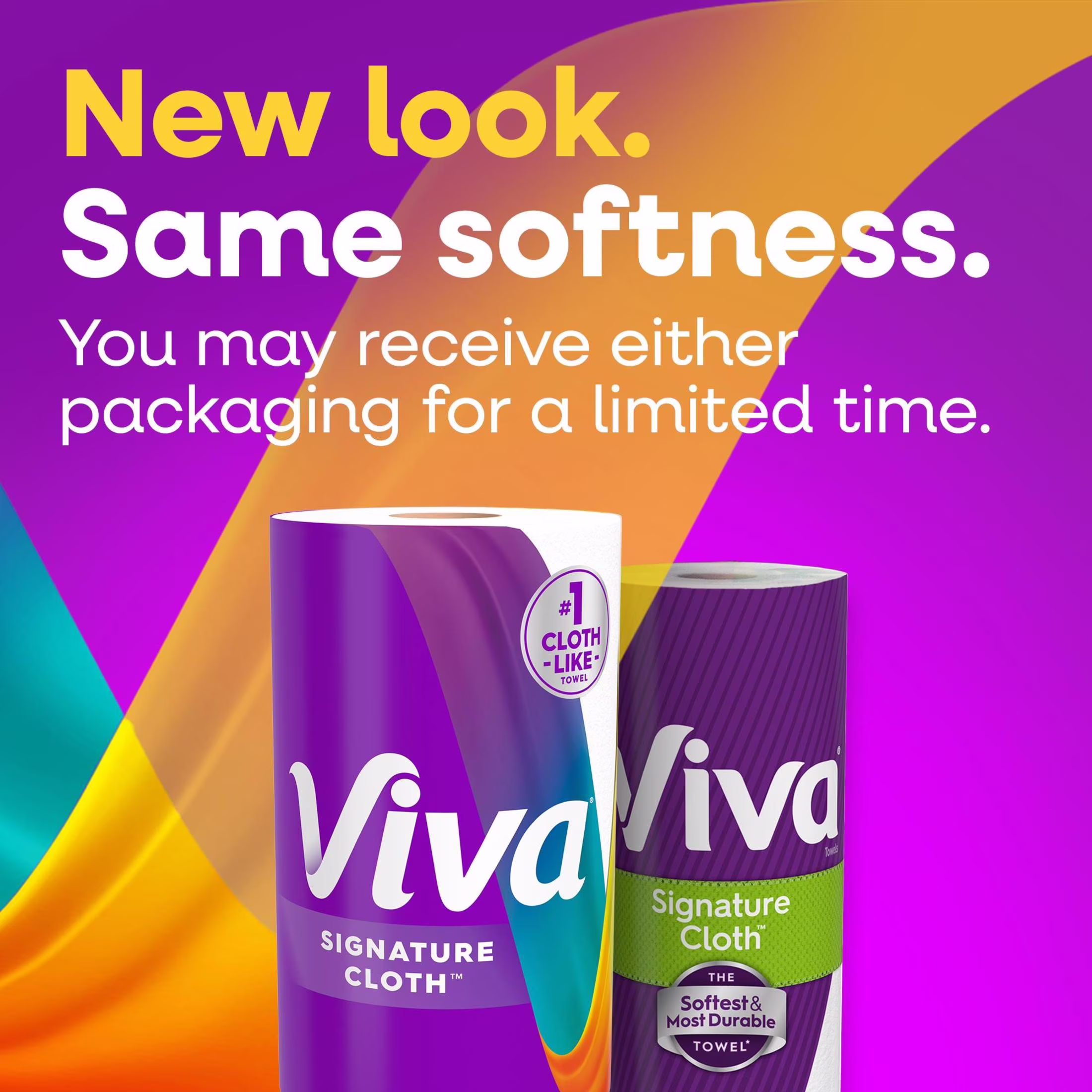 Viva Signature Cloth Paper Towels, 12 Double Rolls, 86 Sheets per Roll