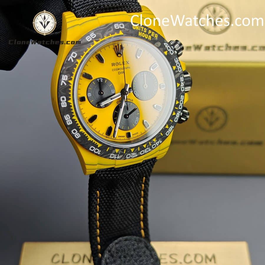 Modified Super Clone Watches 1:1 DiW Rolex Daytona Carbon Fiber BUMBLEBEE