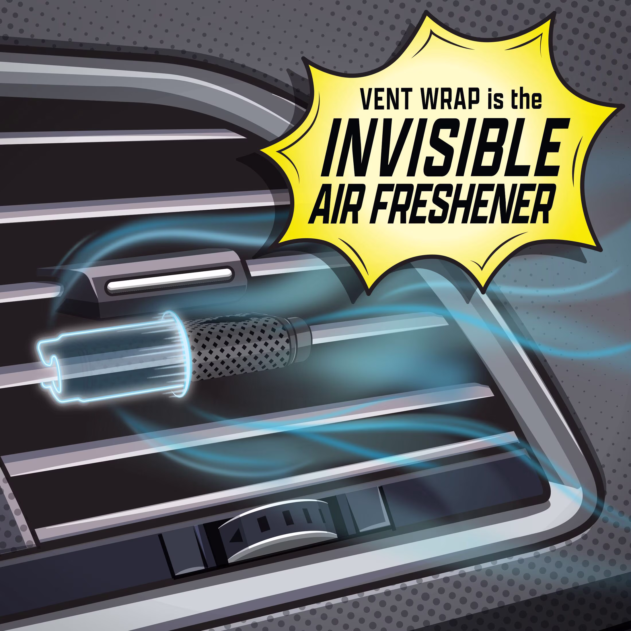 (3 pack) Little Trees Air Freshener Vent Wrap New Car Scent Fragrance 4-Pack