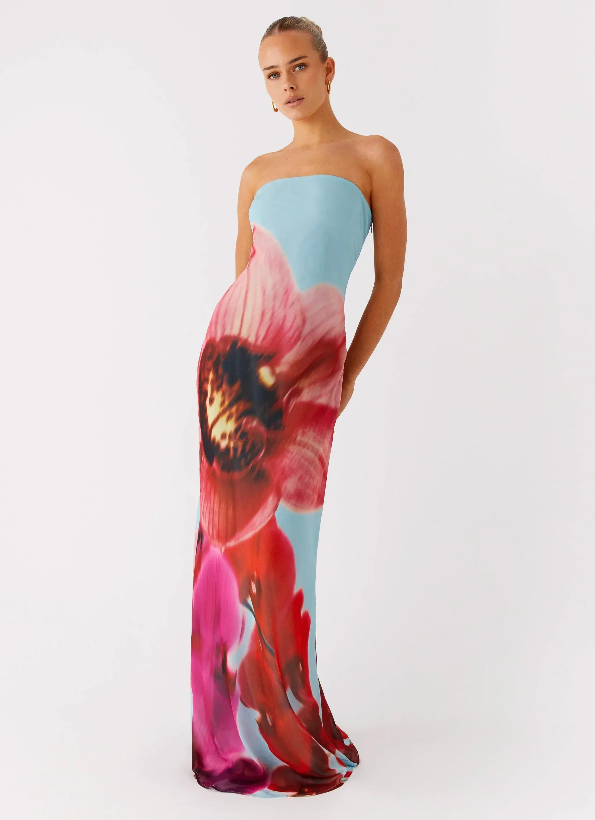 Amelle Maxi Dress - Turquoise Bloom