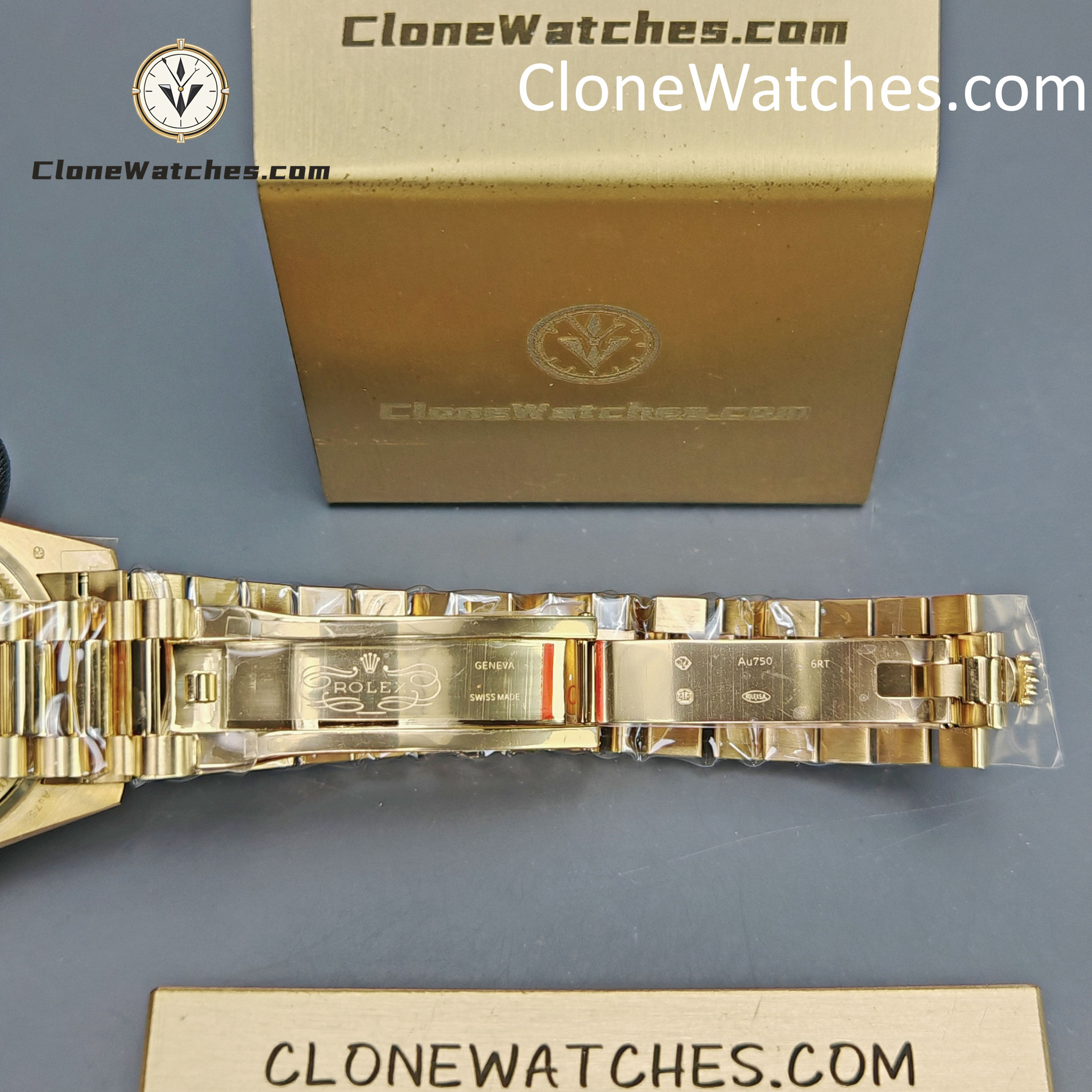 Rolex Super Clone Watches 1:1 Day Date 18K Gold Champagne Dial 36mm m128238-0045 3255 Movement