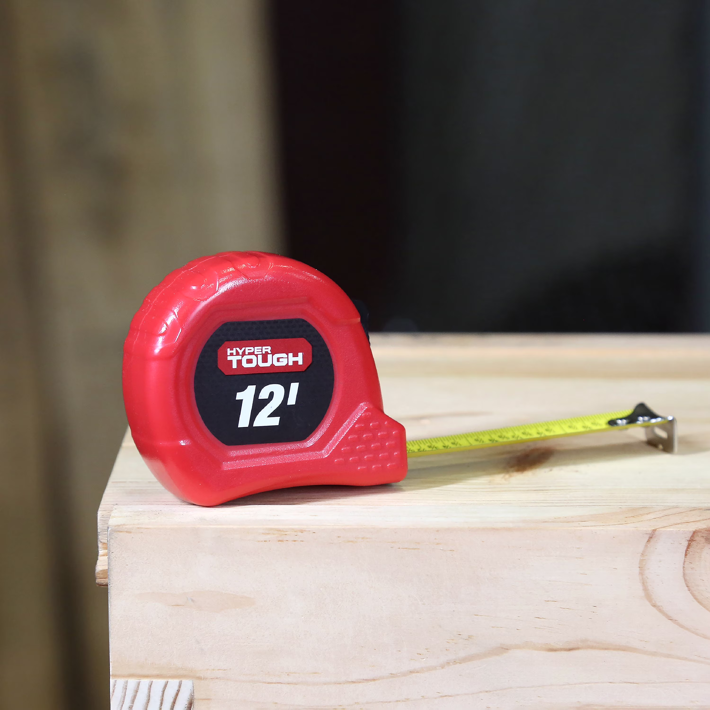 Hyper Tough Tape Measure, 12 ft, Nylon Coated Blade, VN-42038
