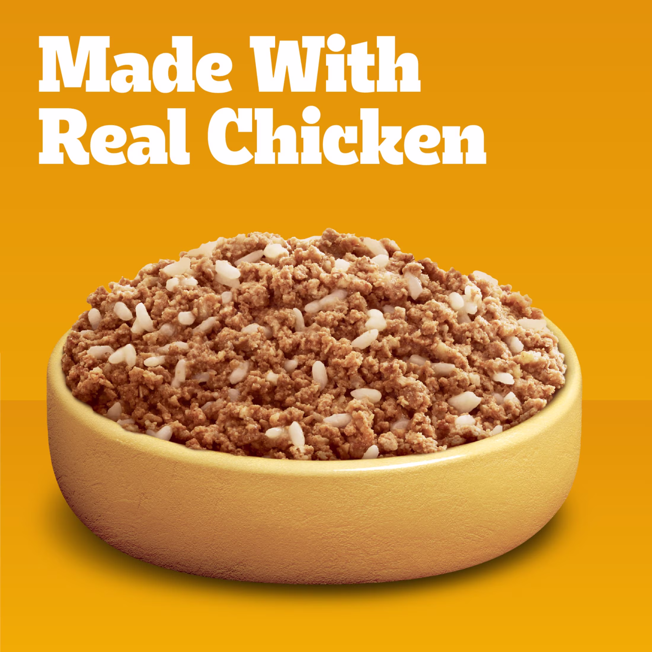 Pedigree Chopped Ground Dinner Chicken & Rice Soft Wet Dog Food, 13.2 oz Cans