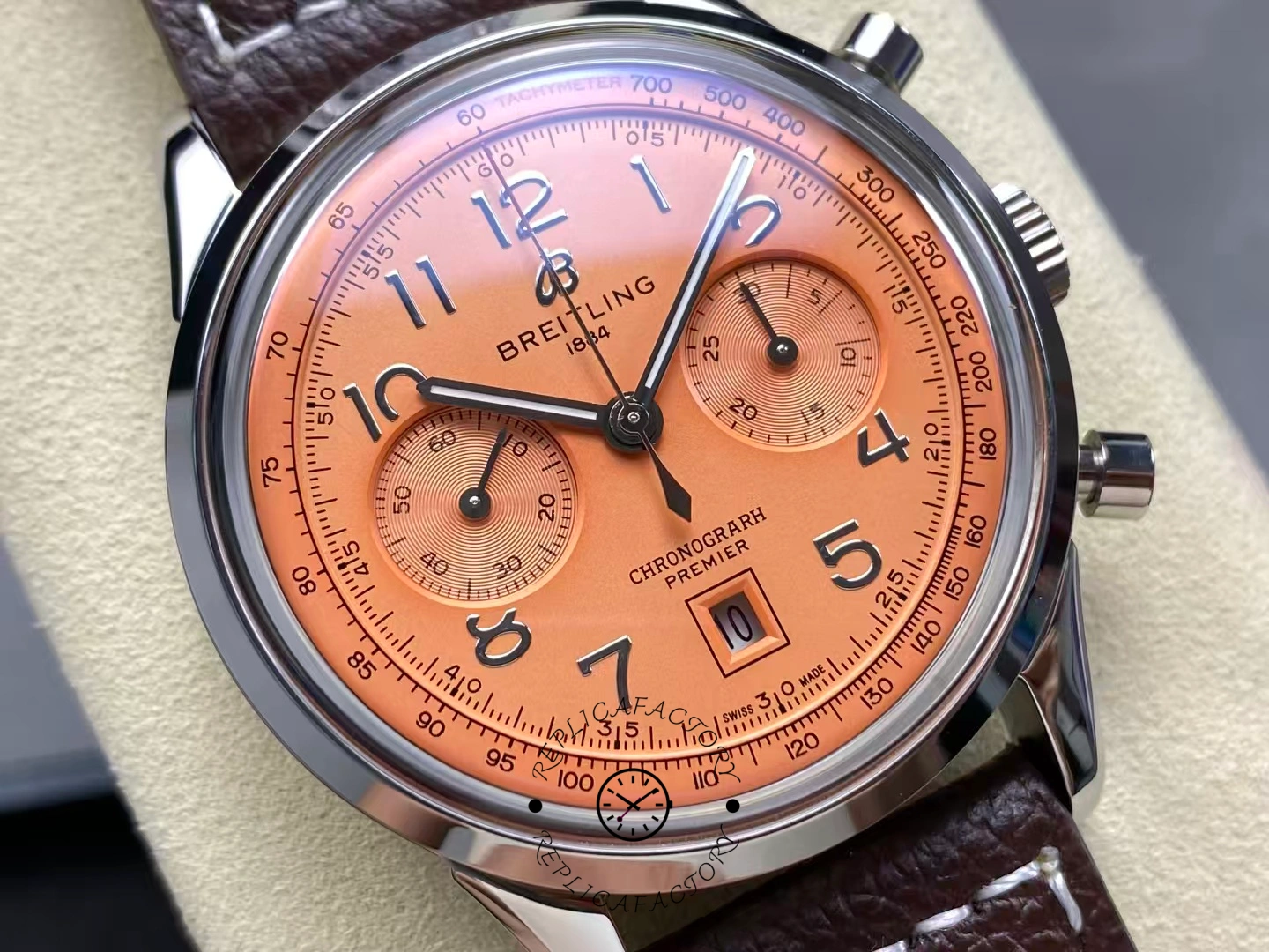 Breitling Premier B01 42mm AB0145331K1P2 Copper Dial Replica