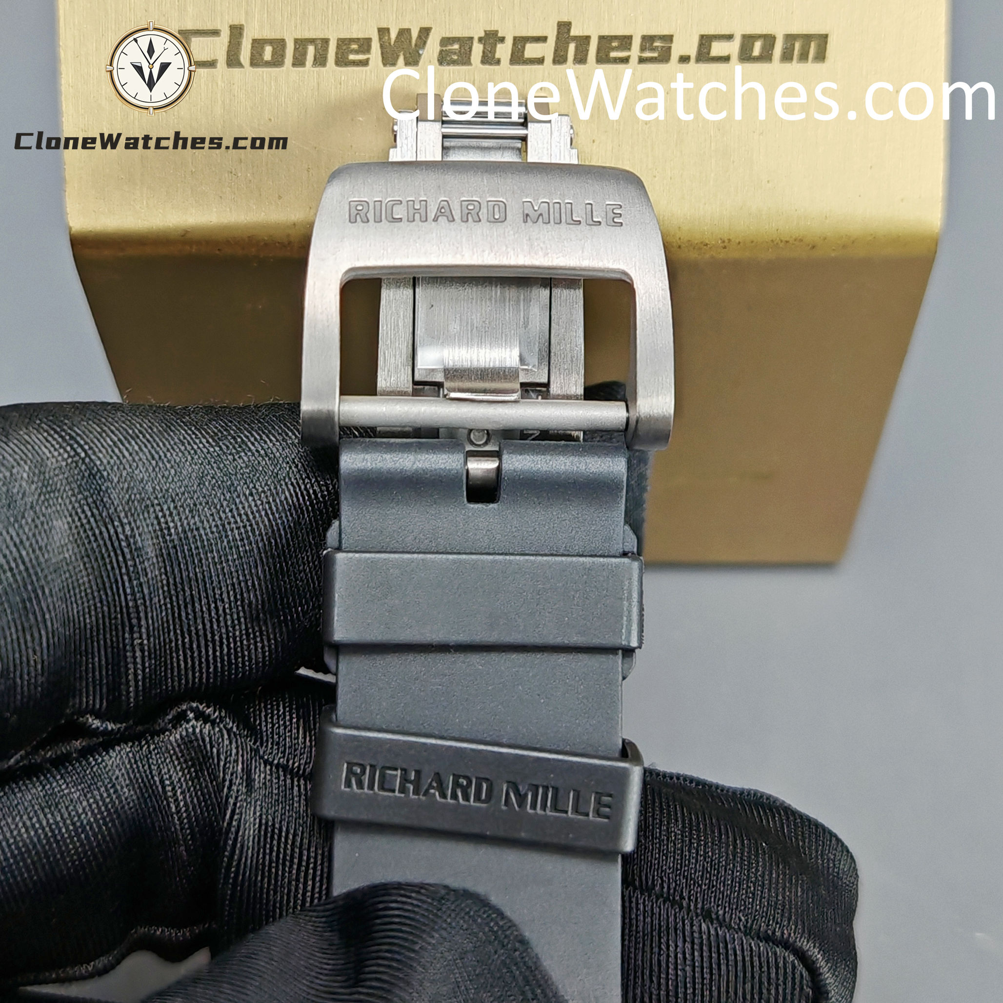 Richard Mille Super Clone Watches 1:1 RM 055 -2 NTPT Tourbillon 42.7MM Black Strap
