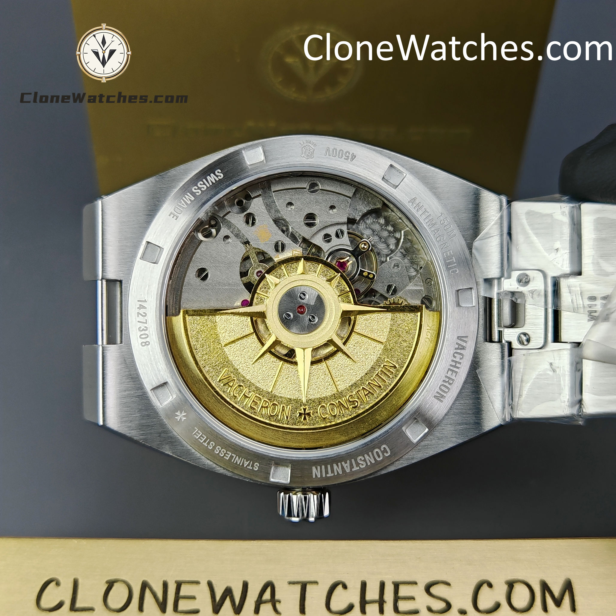 Vacheron Constantin Super Clone Watches 1:1 Overseas 4500V/210A-B128 Blue Dial