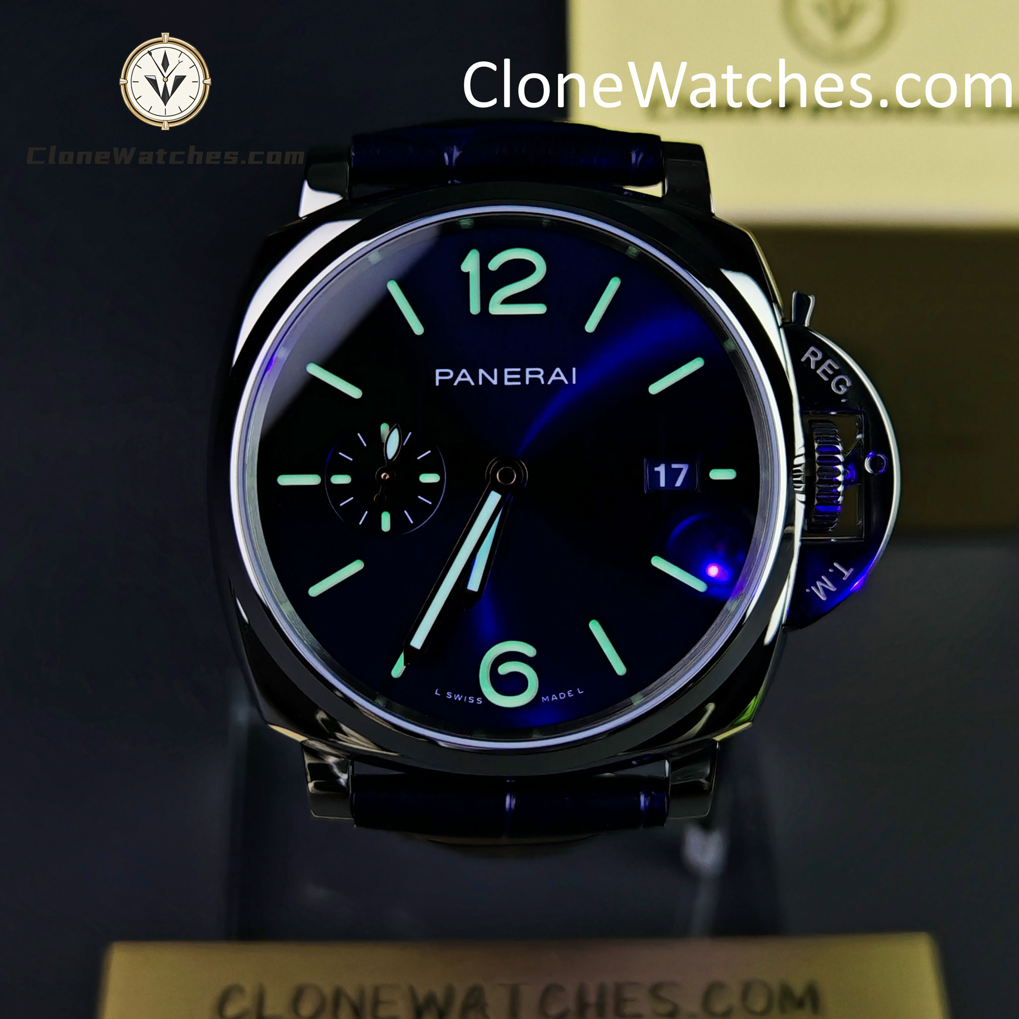 Panerai Super Clone Watches 1:1 Blue Dial 42mm Luminor Due PAM1274
