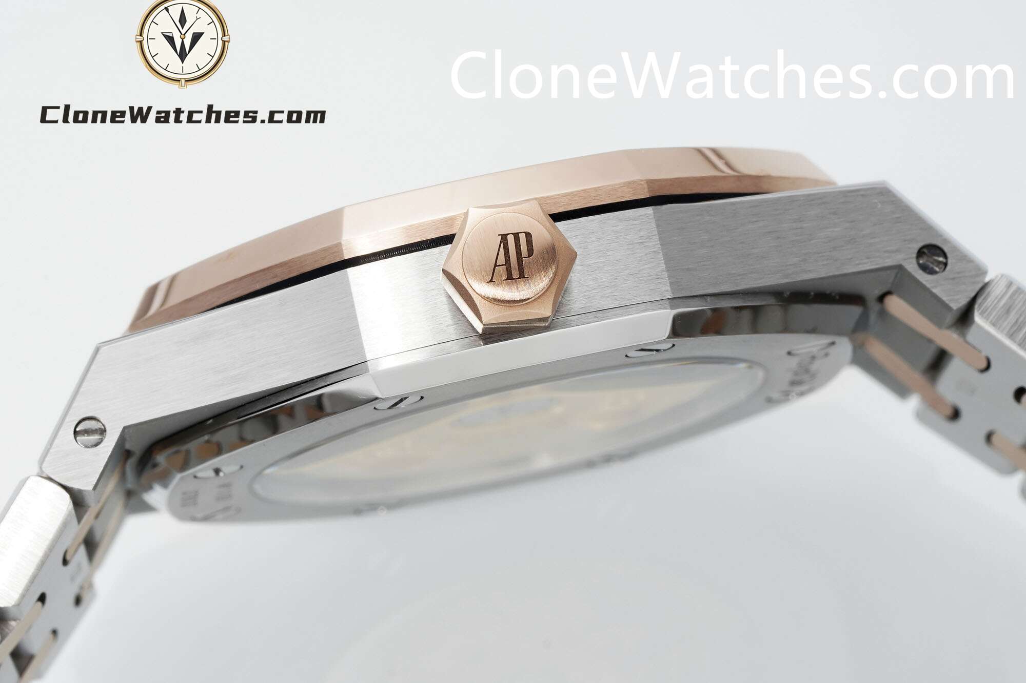 Audemars Piguet Super Clone Watches 1:1 Royal Oak Rose Gold 15450SR White Dial 37MM