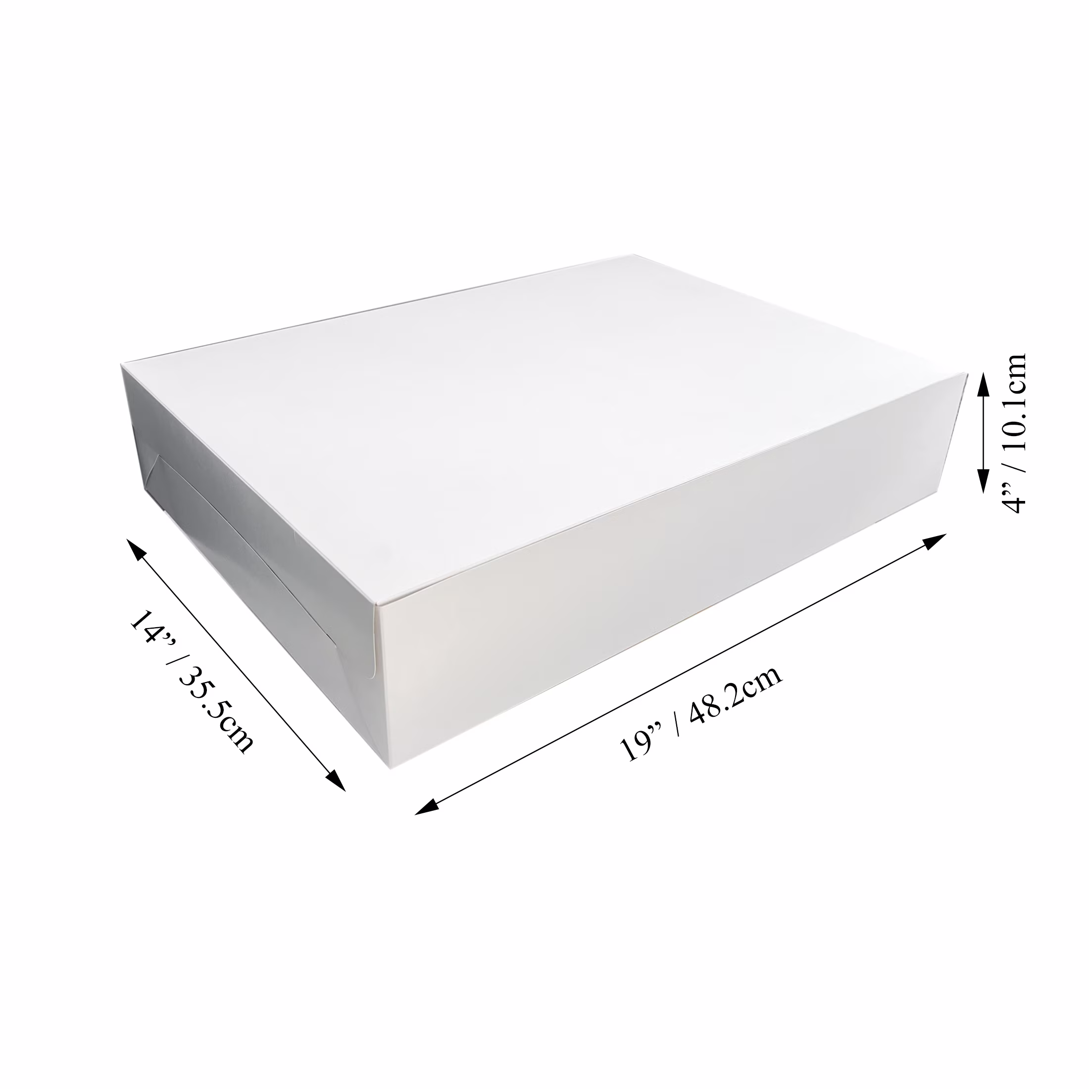 (3 pack) Way To Celebrate White Folding Cake Box, 19 in x 14 in x 4 in