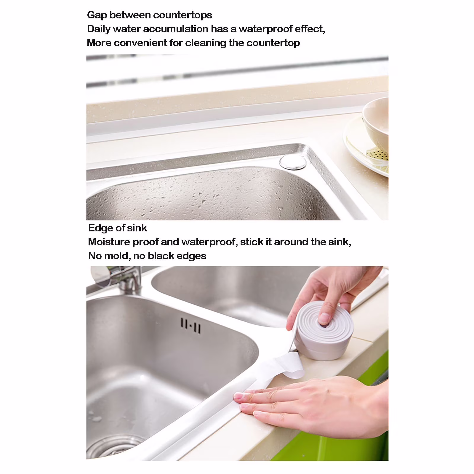 Clearance! Shishian Gaffers Tape Roll Self Adhesive Caulking Tape Bath & Kitchen Sealant Strip Countertop Sink Toilet Sealing Tape Home Improvement
