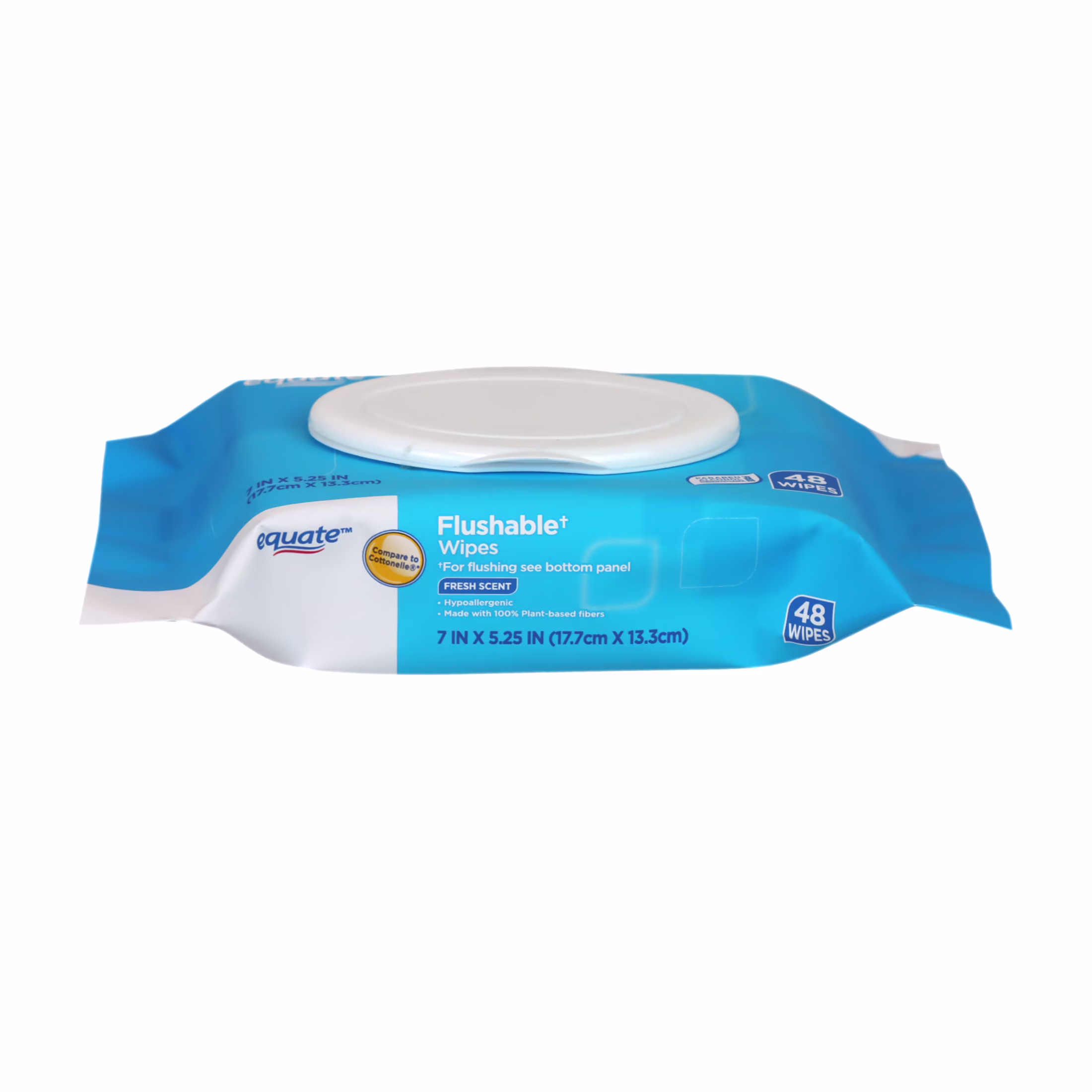 Equate Flushable Wet Wipes, Fresh Scent, 48 Wipes