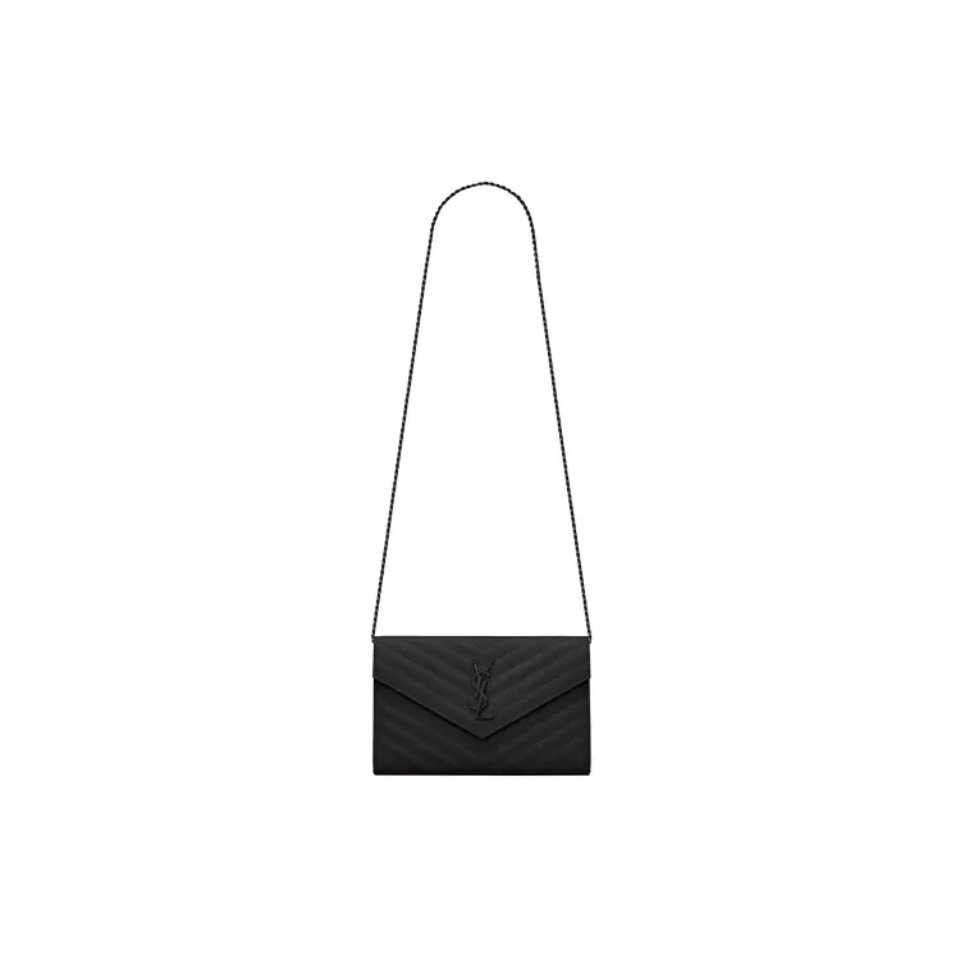 YSL WOC Chain Bag Black Logo