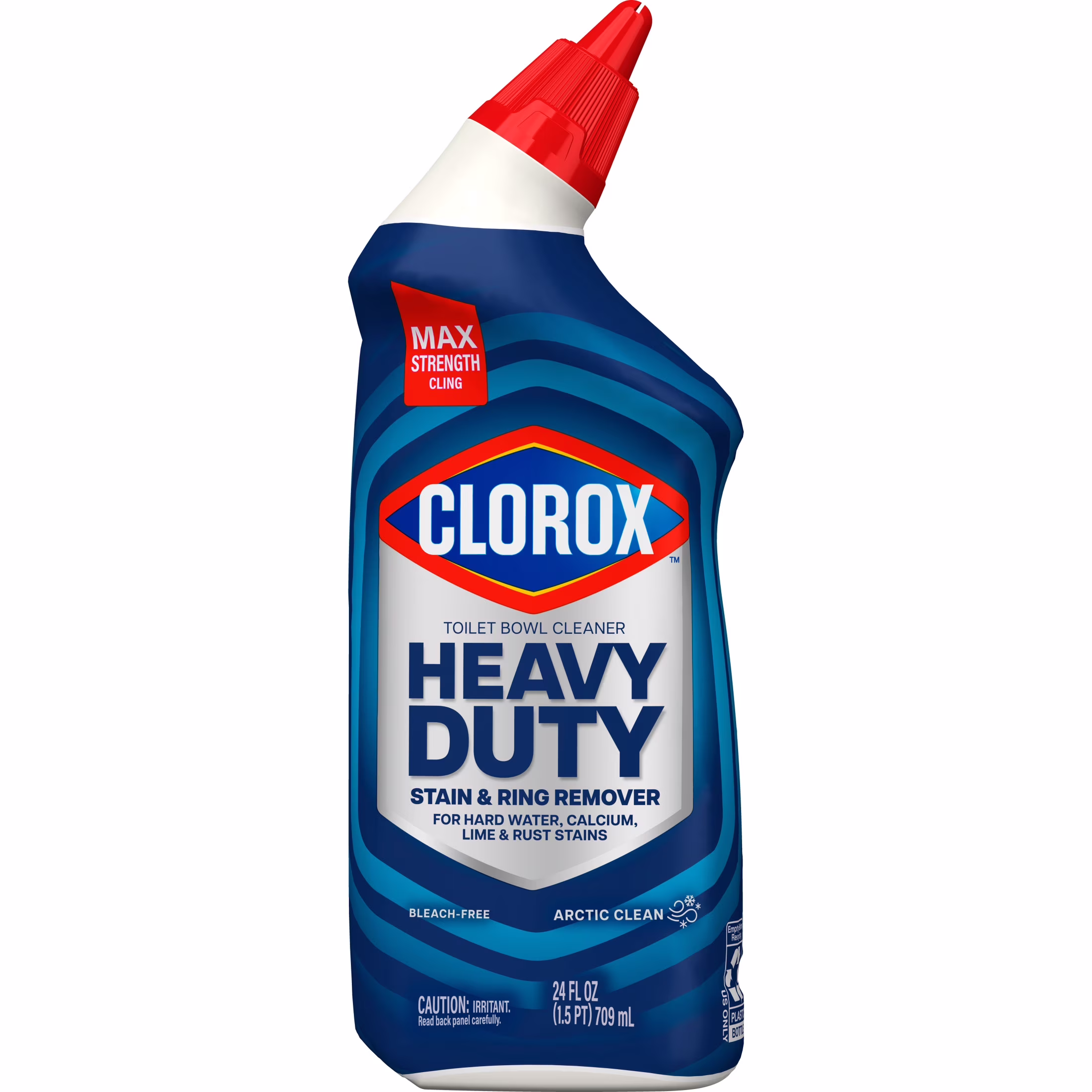 Clorox Toilet Bowl Cleaner Heavy Duty Stain and Ring Remover, Arctic Clean, 24 Fl Oz.
