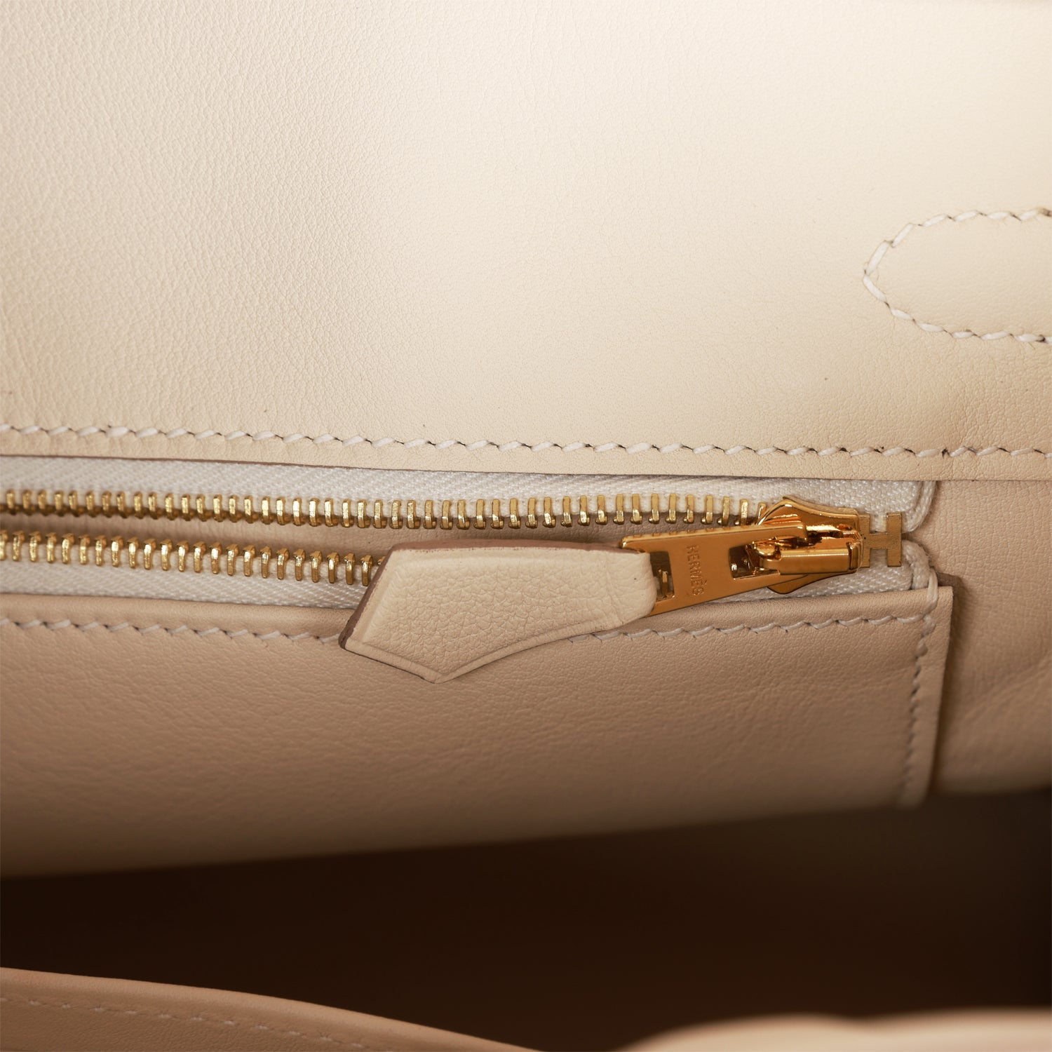Pre-owned Hermes Birkin 25 Craie Swift Gold Hardware
