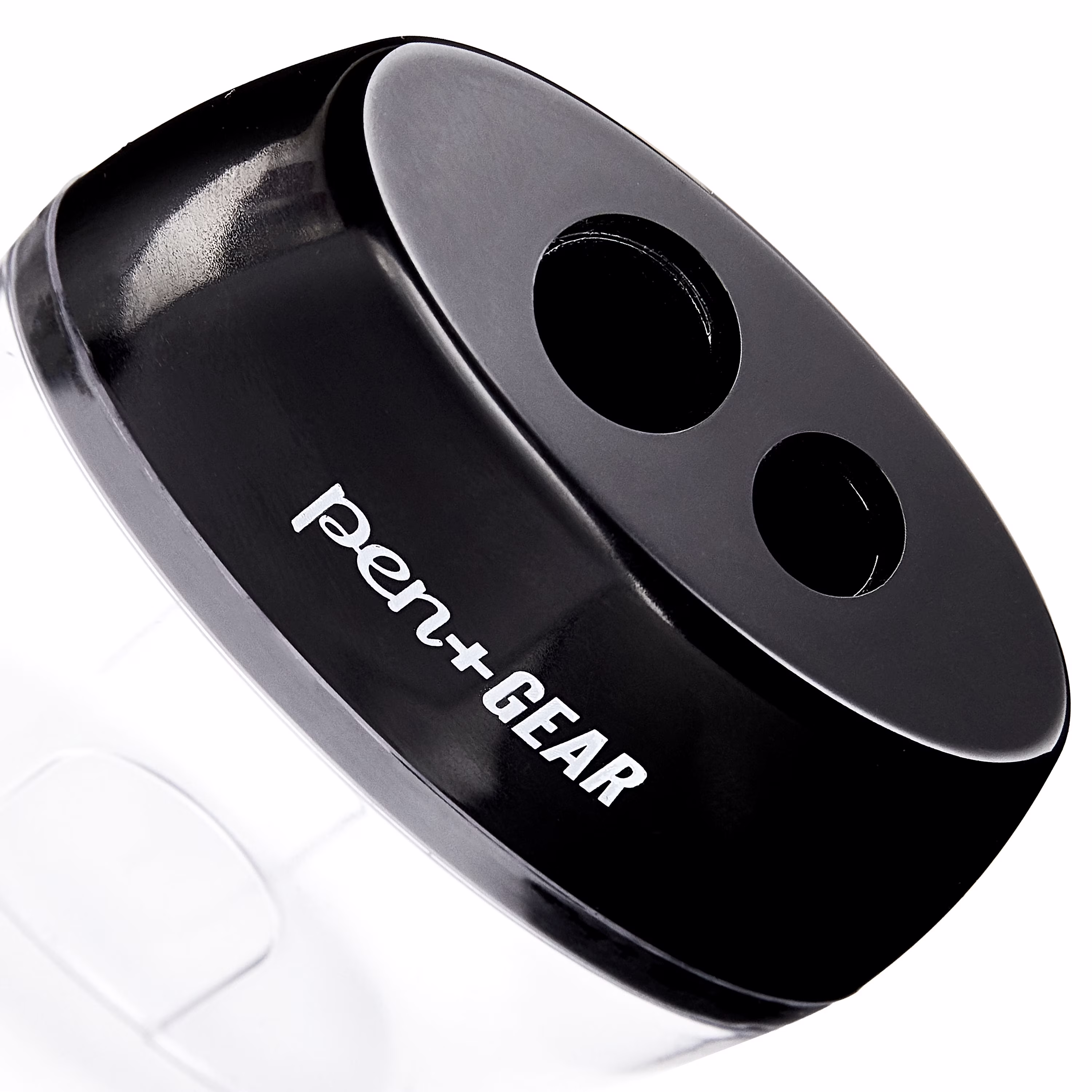 Pen+Gear 2-Hole, Handheld Manual Pencil Sharpener, Black, 1 Count