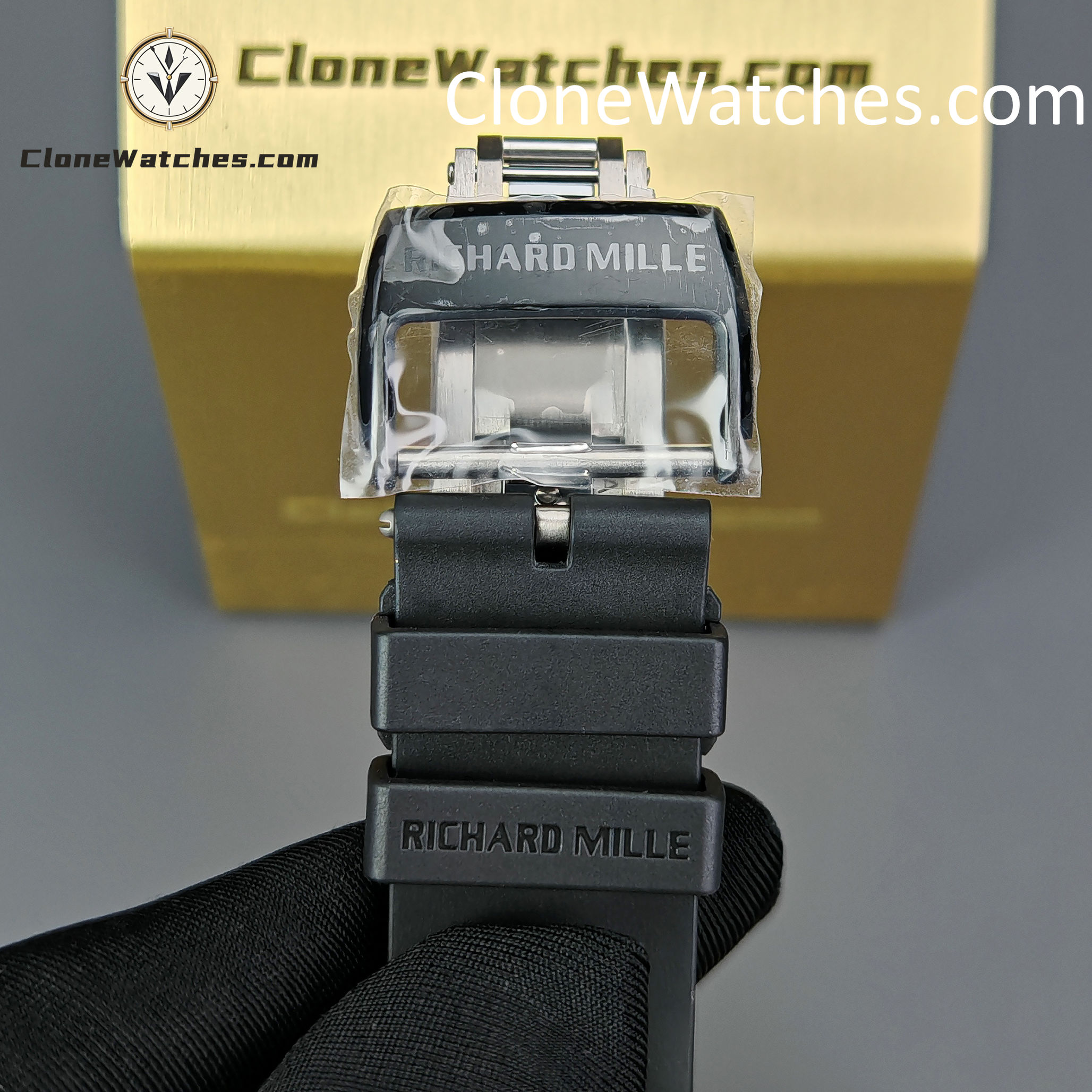 Richard Mille Super Clone Watches 1:1 RM 035 – 02 NTPT Carbon Fiber Black Rubber Strap