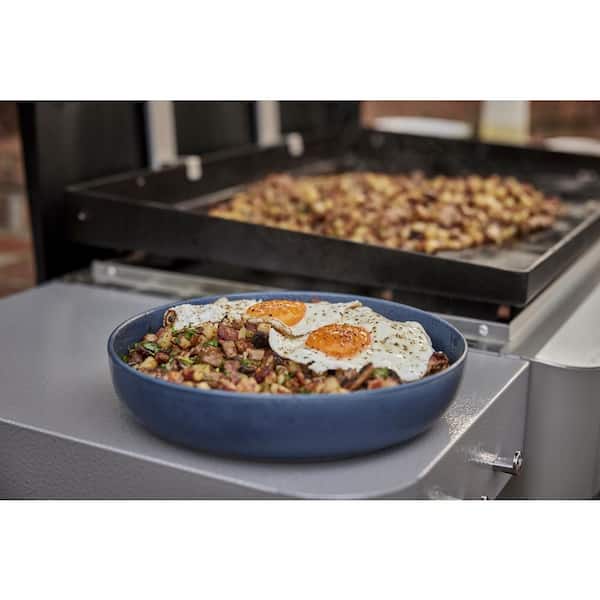 3 Burner Propane Gas Grill 28 in. Flat Top Griddle in Black
