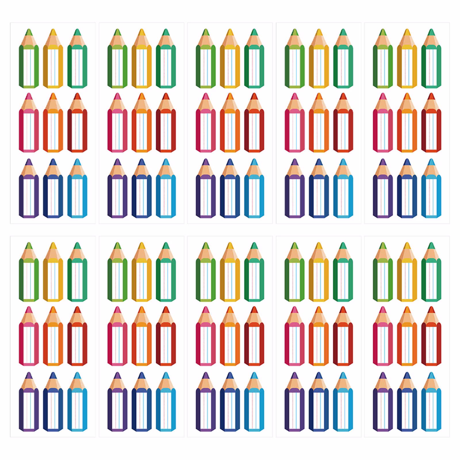 2026 Student Name Stickers 10 Sheets 9 Colors Blank Writable Personalized Label Stickers for Students Stationery Pencil Case Book Supplies Adhesive Custom Name Tags for Classroom Organization