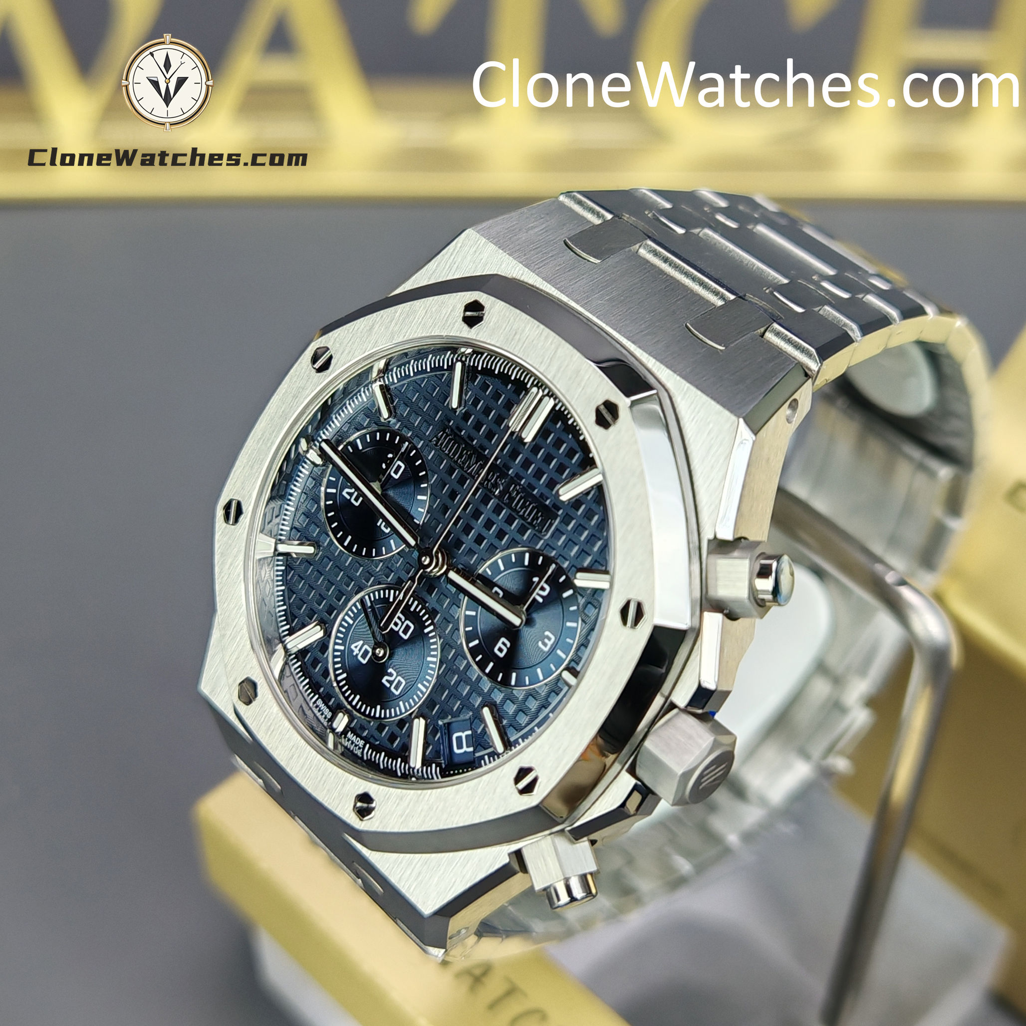 Audemars Piguet Super Clone Watches 1:1 Royal Oak Blue Dial 26240 Selfwinding Chronograph