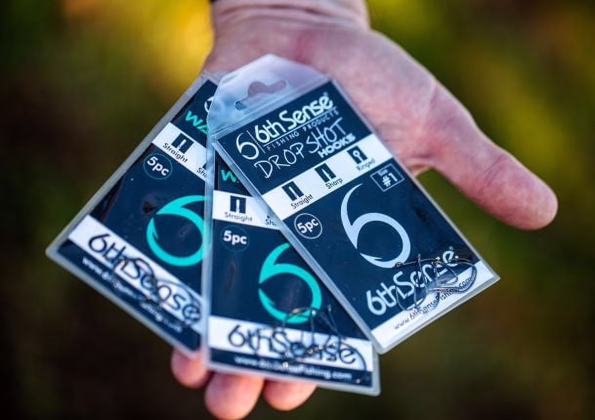 6th Sense Fishing Drop Shot Hooks - #1 (5 Pk) Fishing Hooks