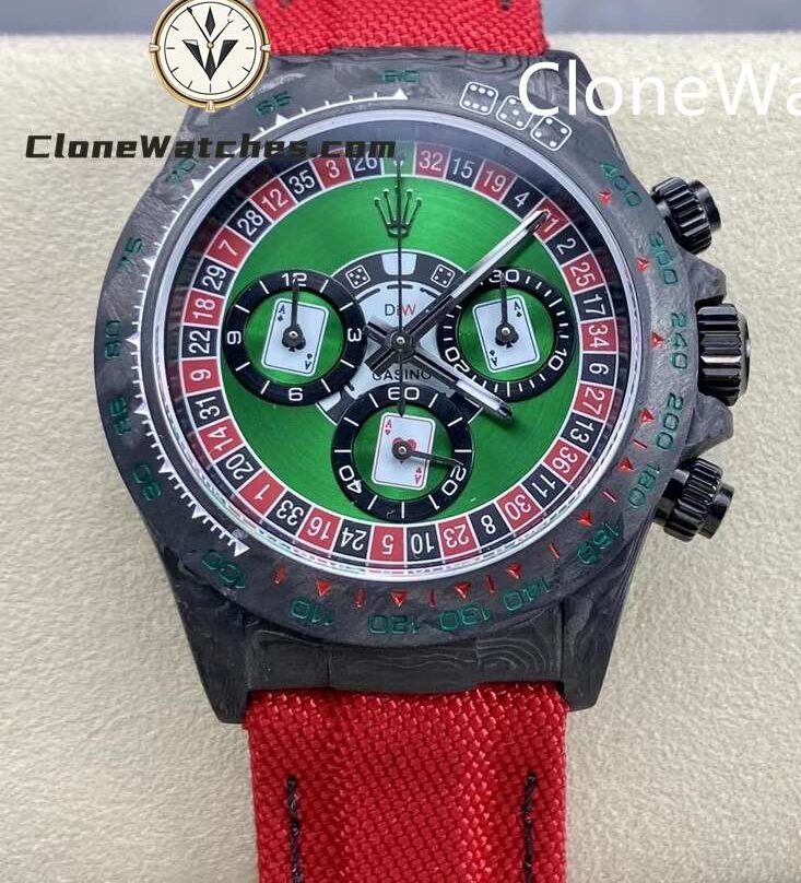 Modified Super Clone Watches 1:1 DiW Rolex Daytona NTPT Carbon LUCKY PLAYER