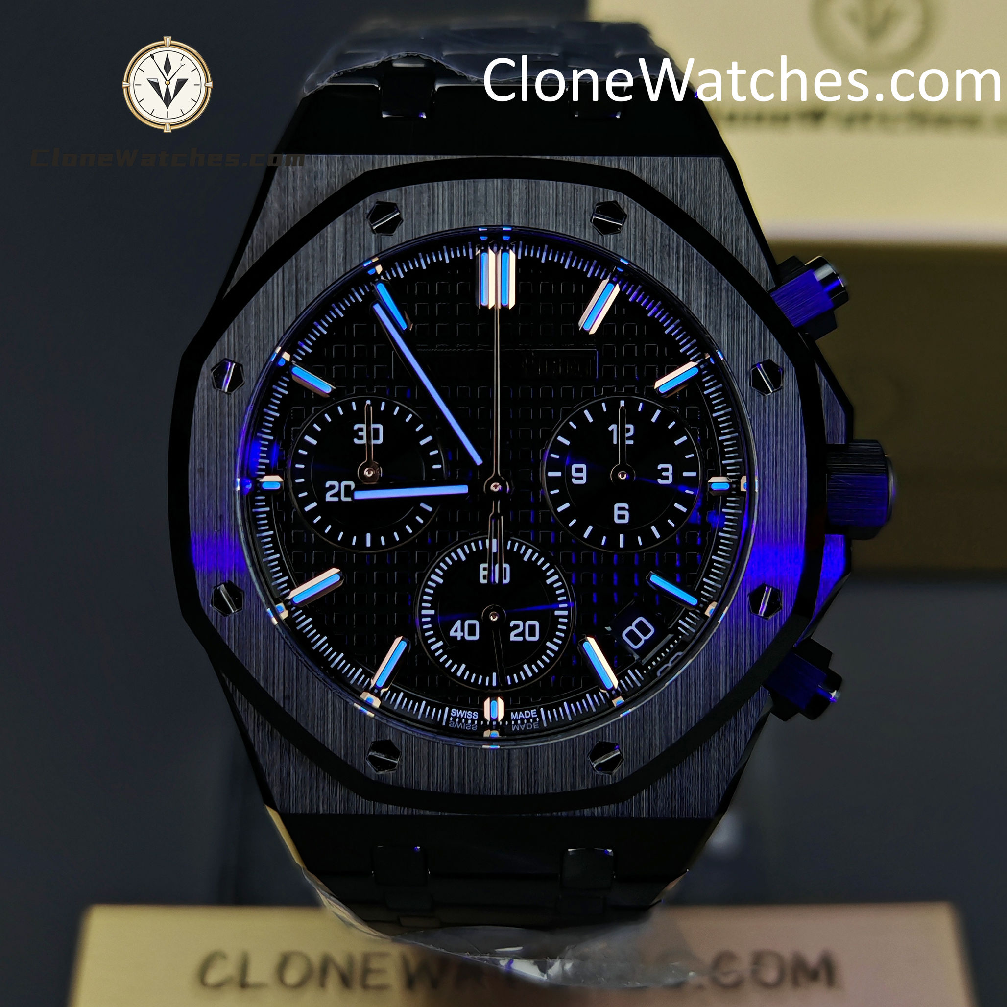 Audemars Piguet Super Clone Watches 1:1 Royal Oak All Black Dial 26240 Selfwinding Chronograph