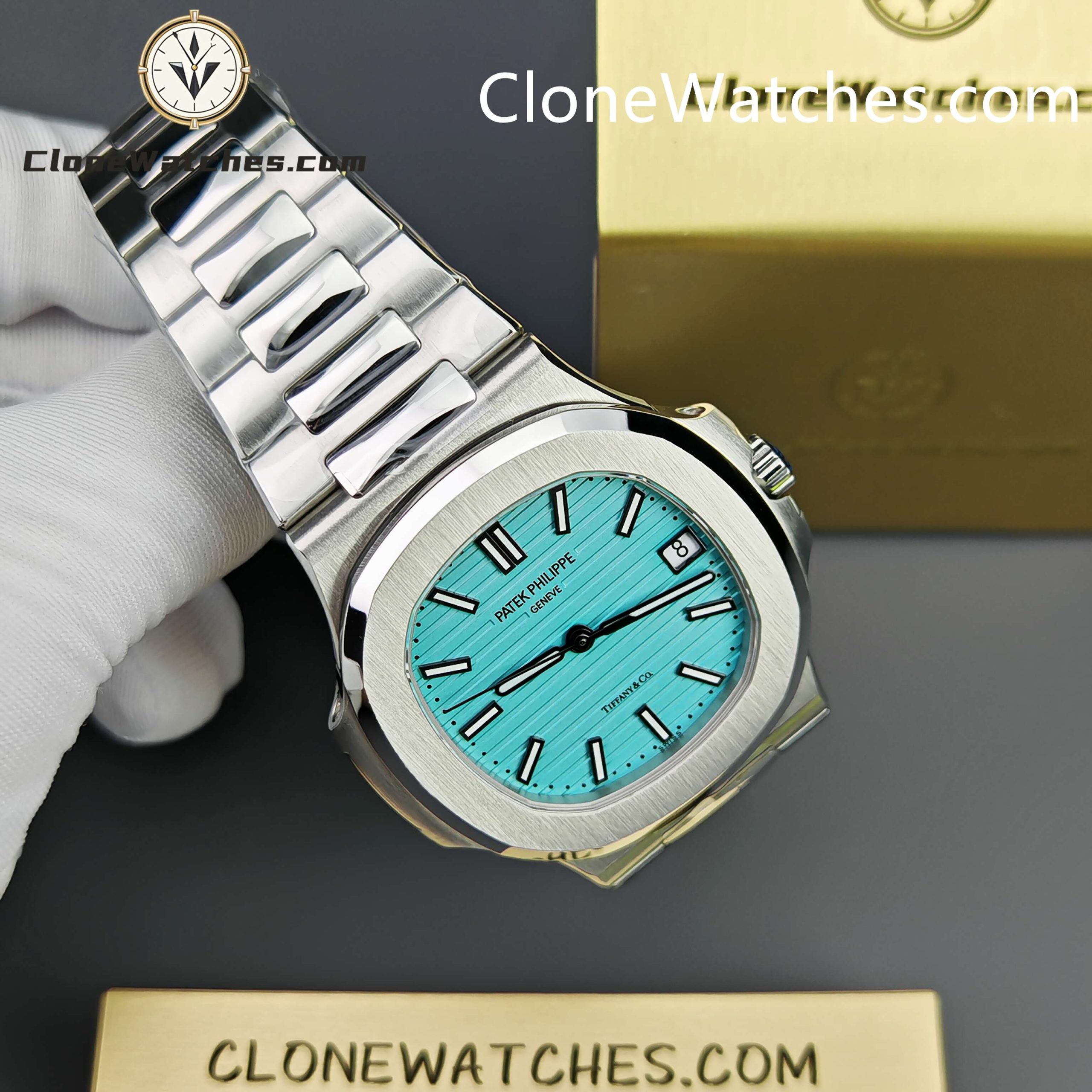 Patek Philippe Super Clone Watches 1:1 Nautilus 5711 Tiffany & Co Blue Dial