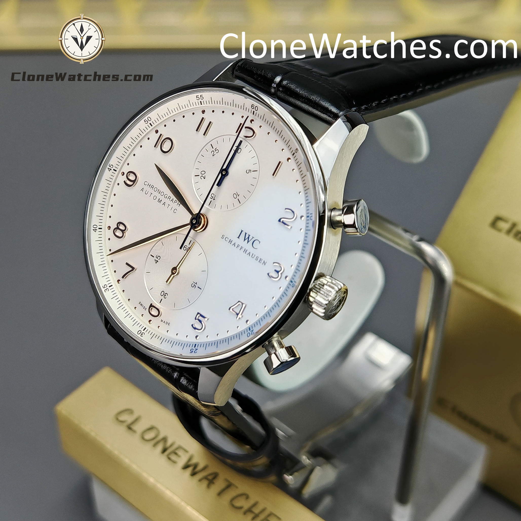 IWC Super Clone Watches 1:1 Portugieser Chronograph Silver Dial 41MM IW371445