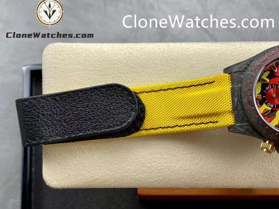 Modified Super Clone Watches 1:1 DiW Rolex Daytona NTPT Carbon “MILITARY YELLOW”