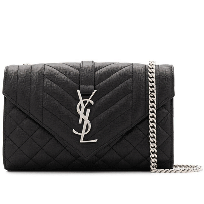 Saint Laurent Monogram envelope shoulder bag-Silver