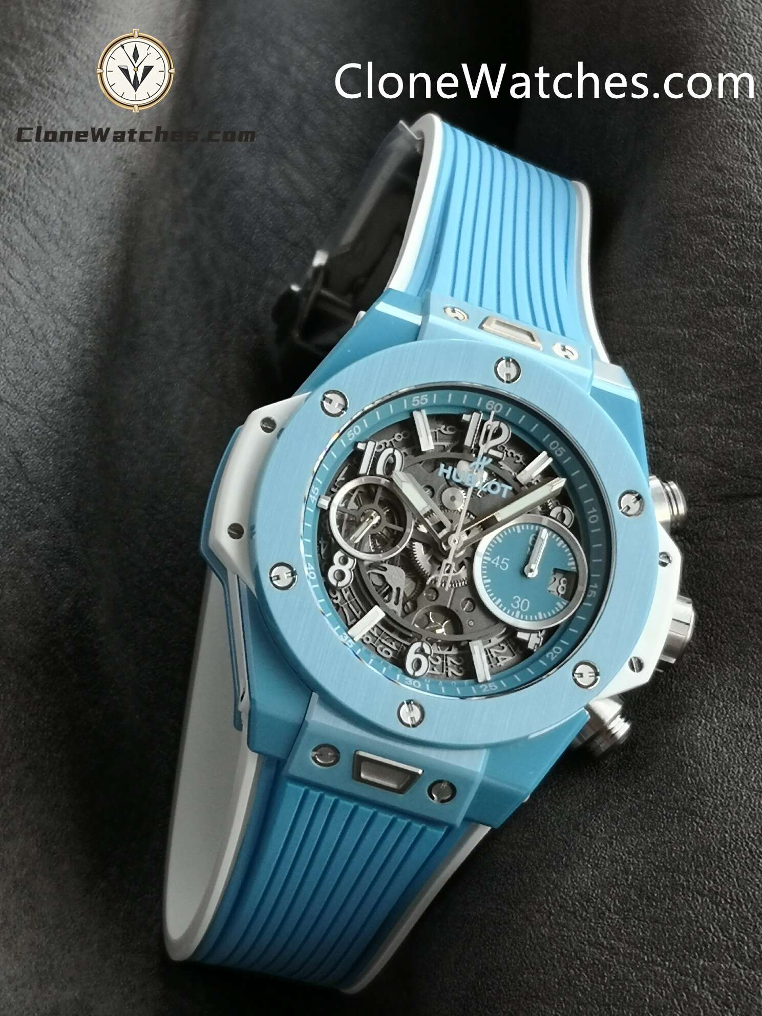 Hublot Super Clone Watches 1:1 BIG BANG UNICO SKY BLUE 42MM 441.EX.5120.RX