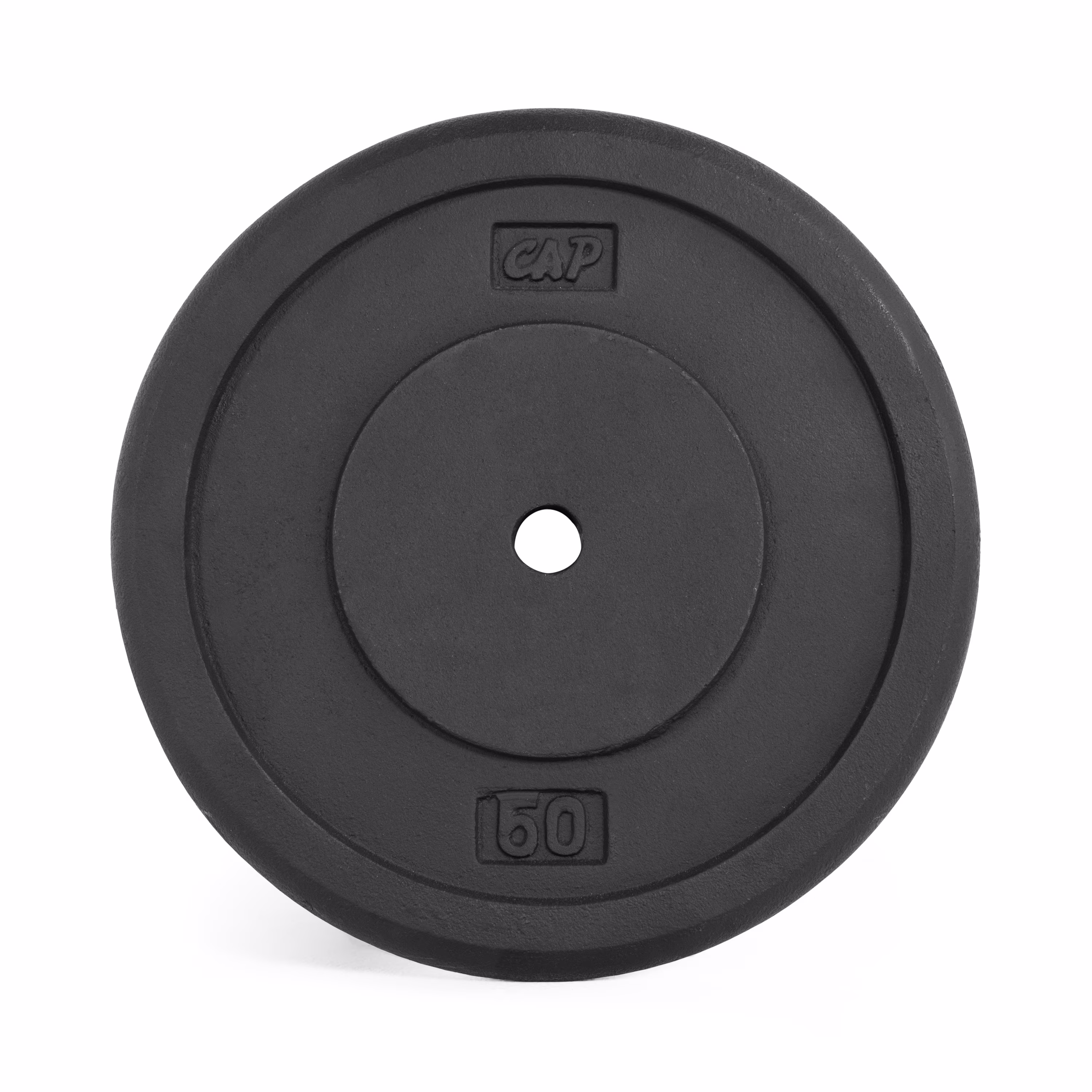 CAP Barbell Standard Cast Iron Weight Plate, Black, Singles 1.25-50 lb