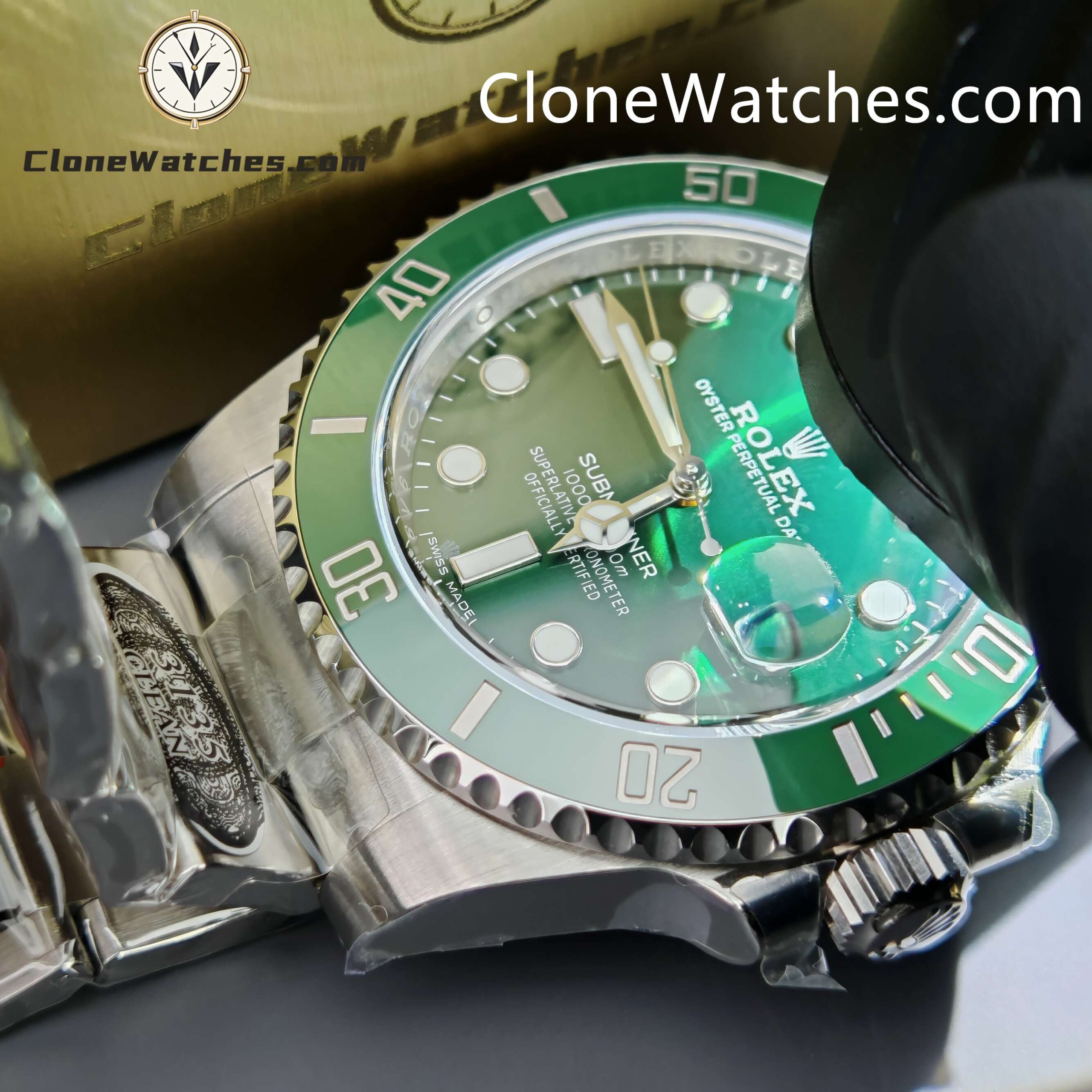 Rolex Super Clone Watches 1:1 Hulk Submariner 116610LV 3135 Movement