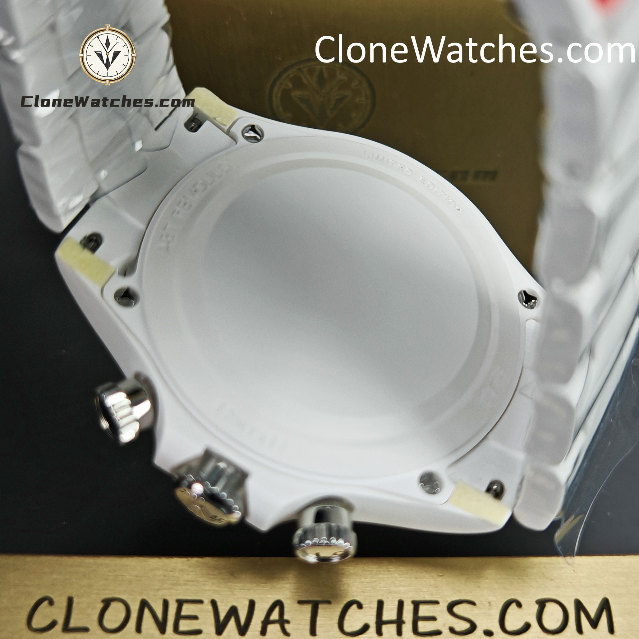 Modified Super Clone Watches 1:1 AET Rolex Daytona Full Ceramic Abu Dhabi 4130 Movement