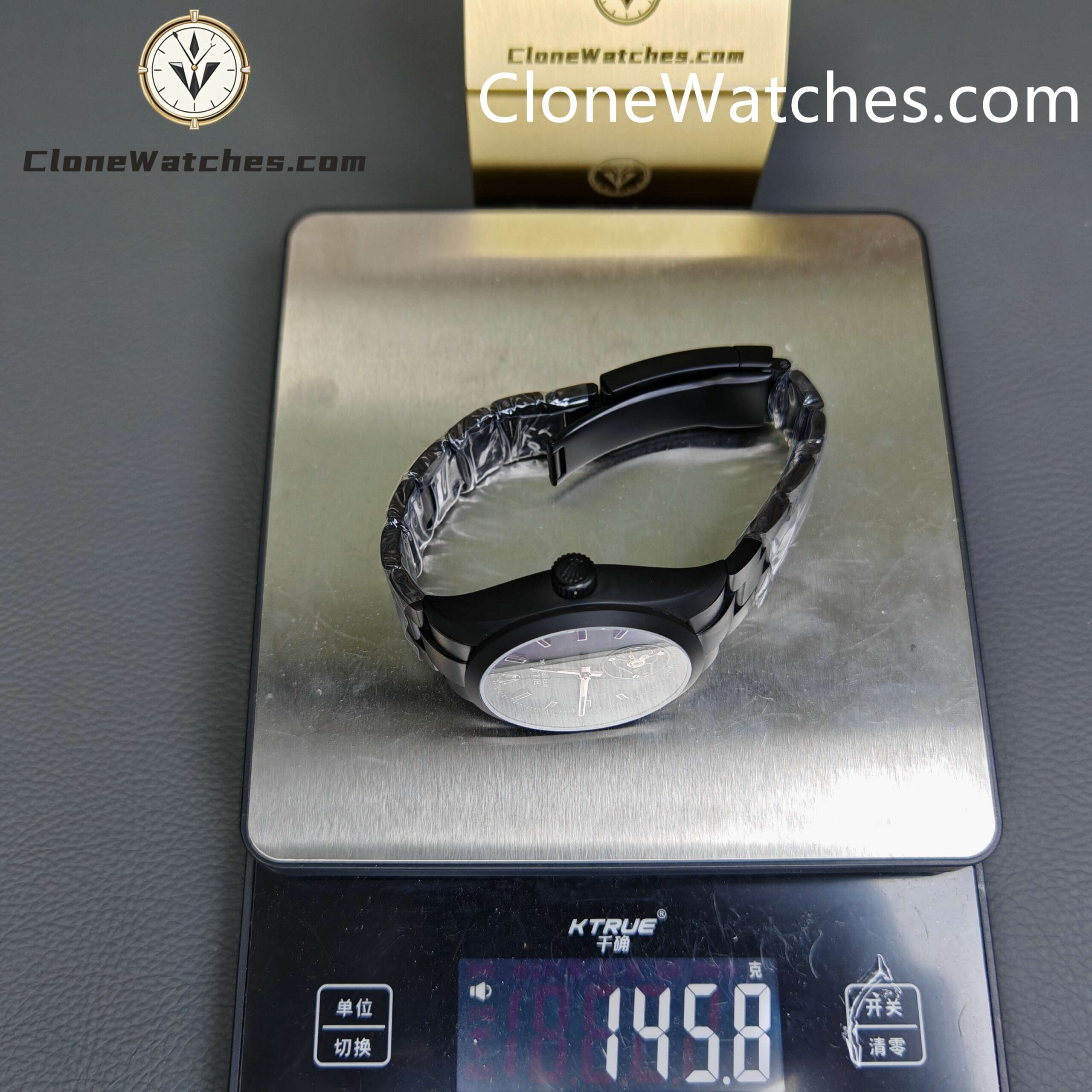 Modified Super Clone Watches 1:1 Rolex Tourbillon All Black Automatic movement