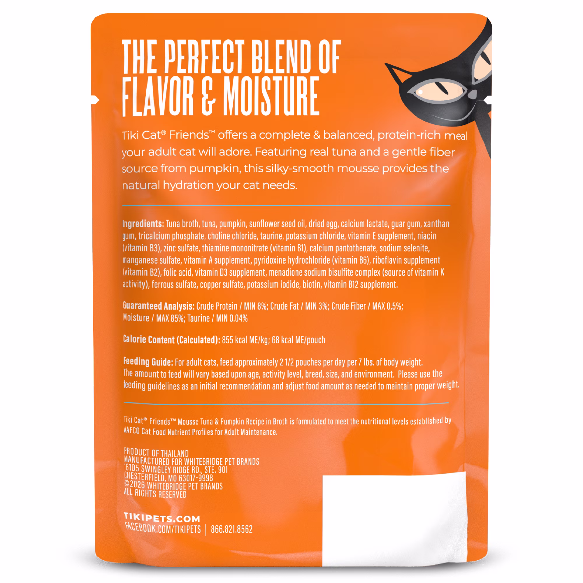 Tiki Cat Friends Mousse Tuna & Pumpkin, 2.8 oz. Pouch