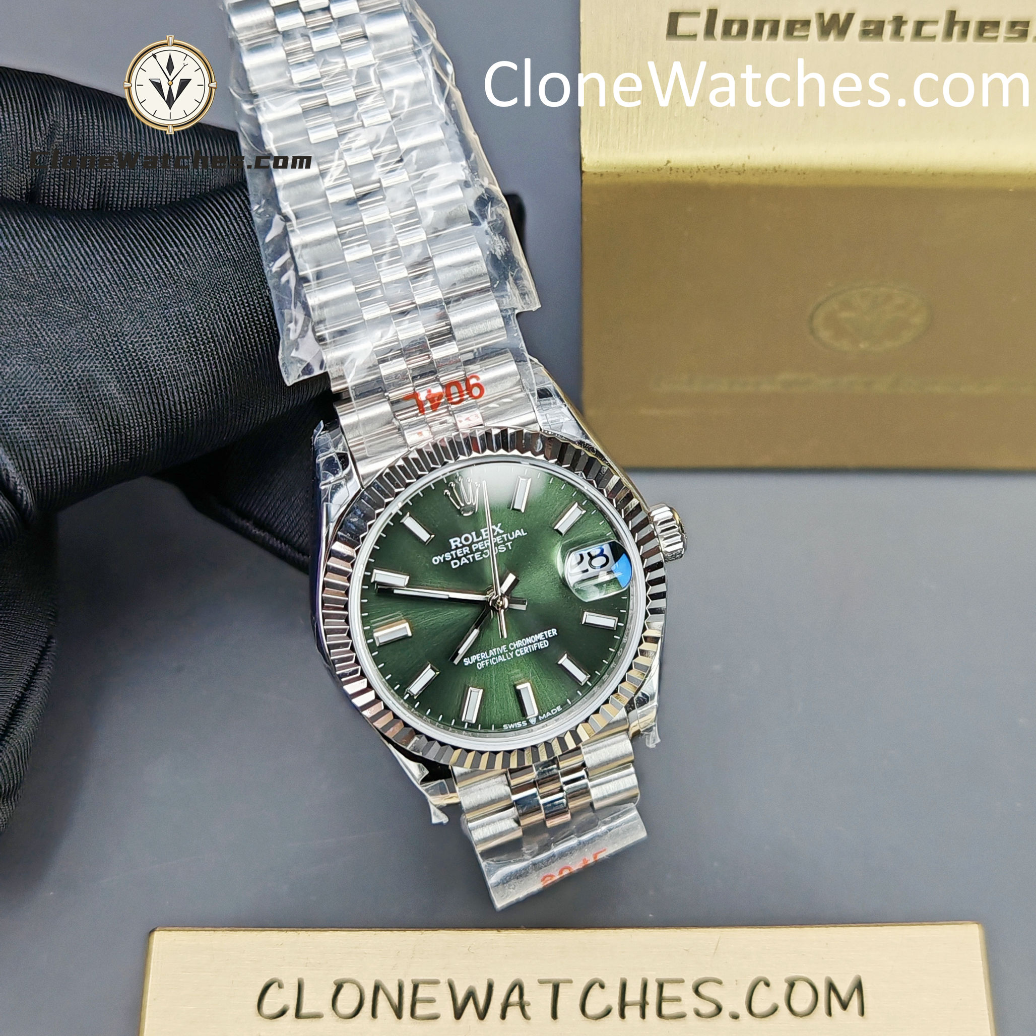 Rolex Super Clone Watches 1:1 DateJust Green Dial m278274-0018 Jubilee 31MM 2236 Movement