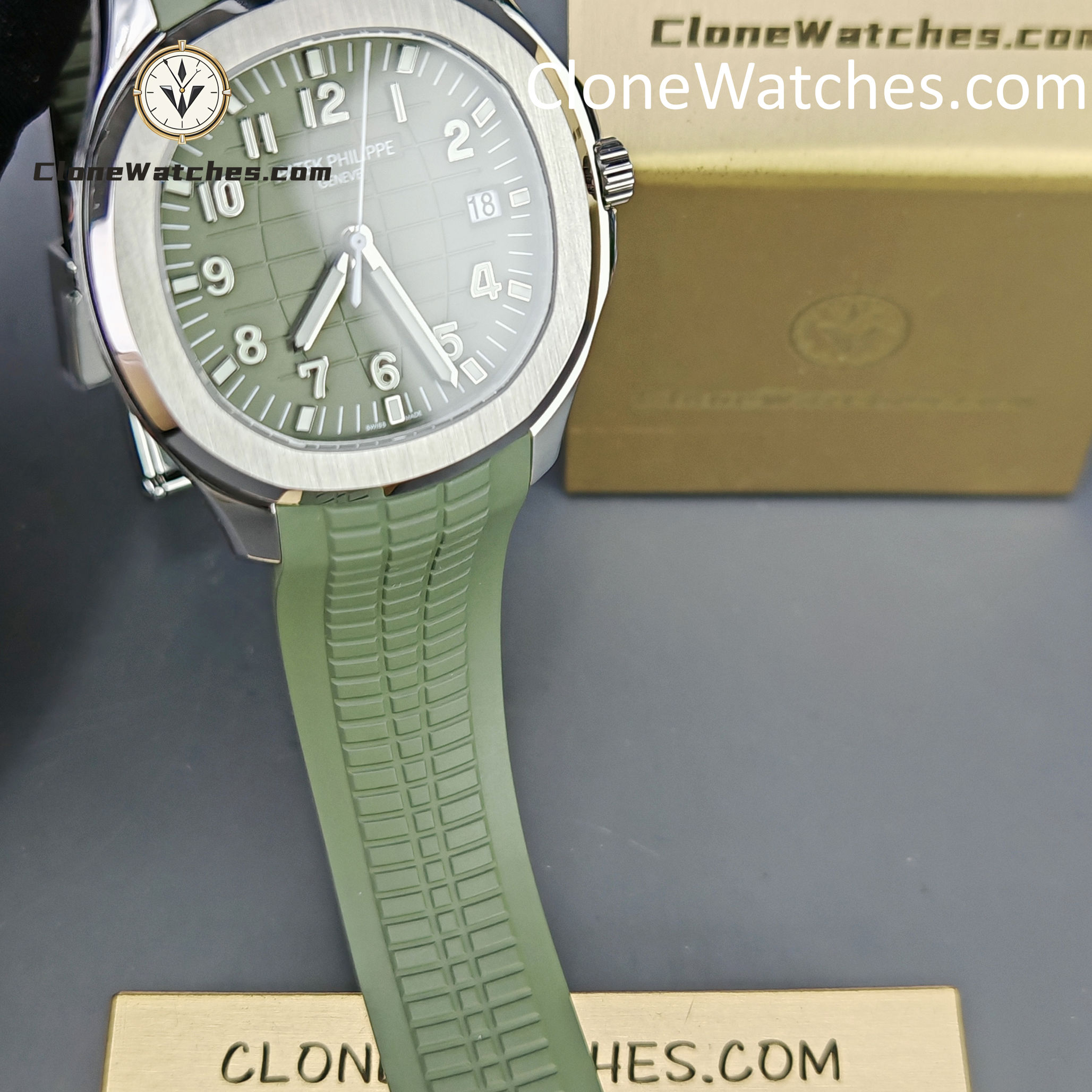 Patek Philippe Super Clone Watches 1:1 Aquanaut White Gold 5168G-010 42 mm
