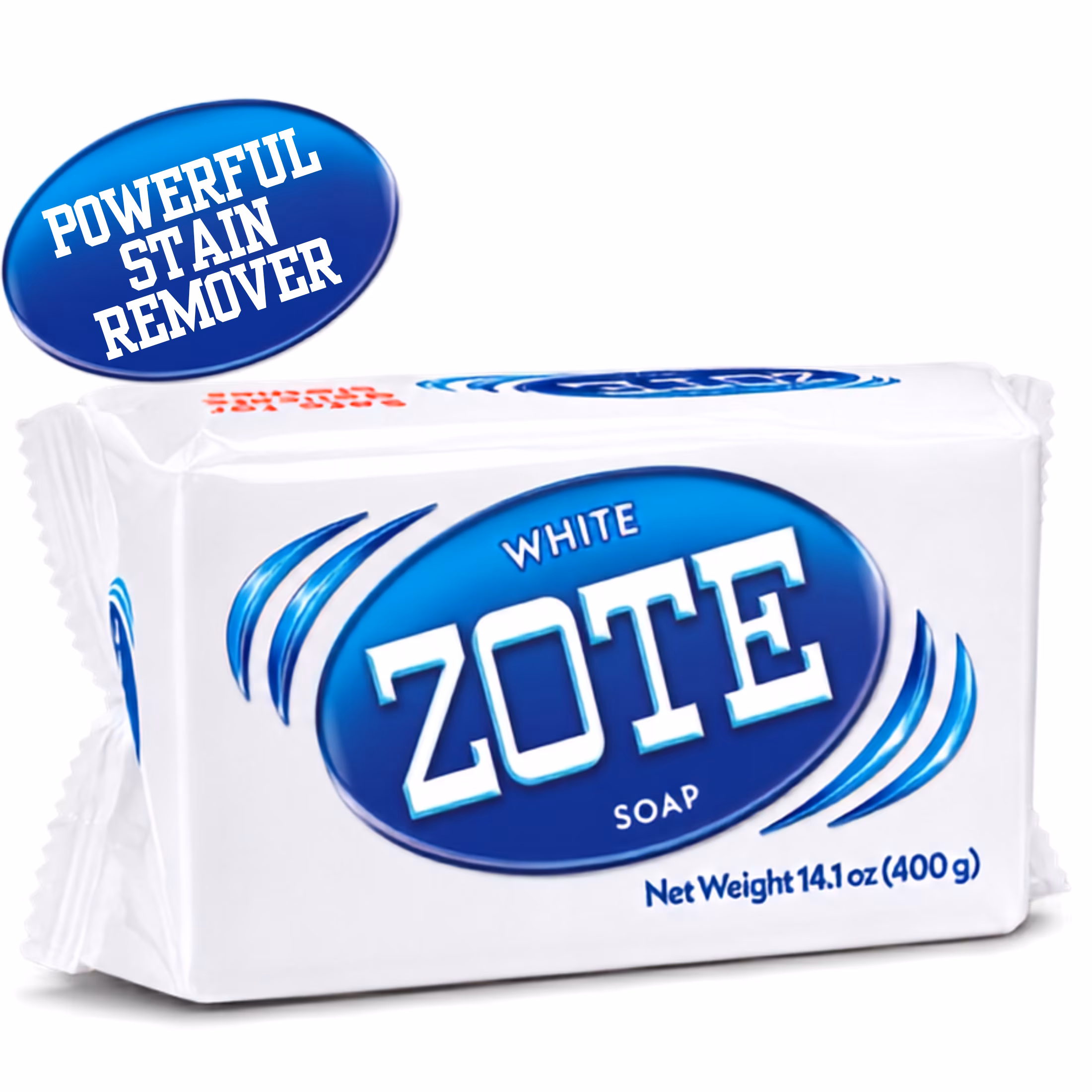 ZOTE White Multipurpose Laundry Soap Bar and Stain Remover, 14.1 oz