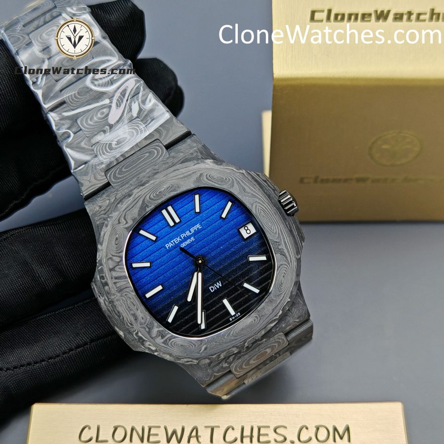 Modified Super Clone Watches 1:1 DiW Patek Philippe Nautilus 5711 BLACK GRAIL G-BLUE