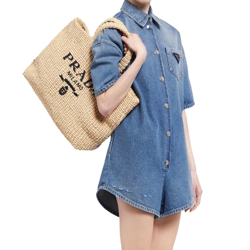 Prada Rafha Logo Tote bag