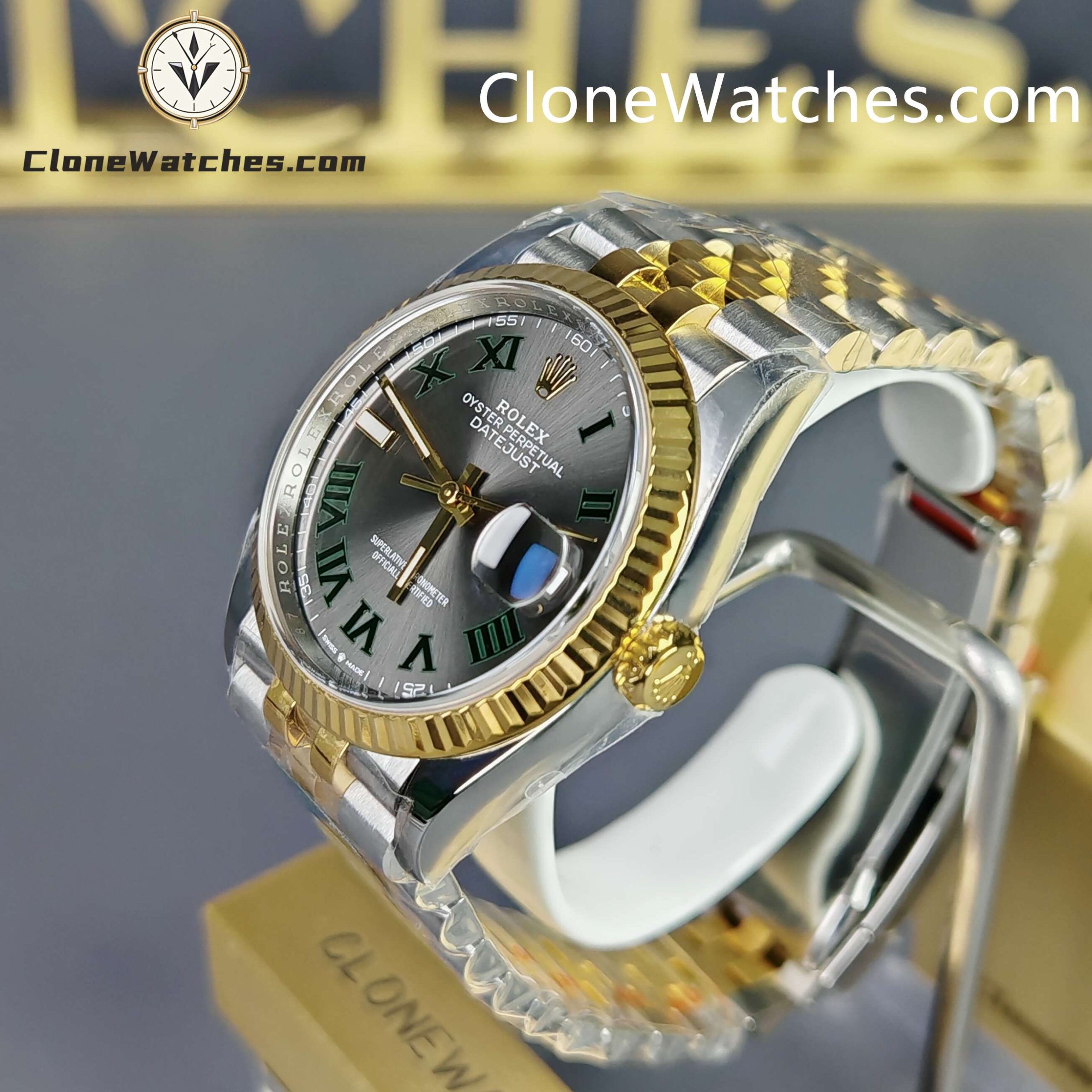 Rolex Super Clone Watches 1:1 DateJust Gray Roman Dial M126233 – 0035 Jubilee 36MM 3235 Movement